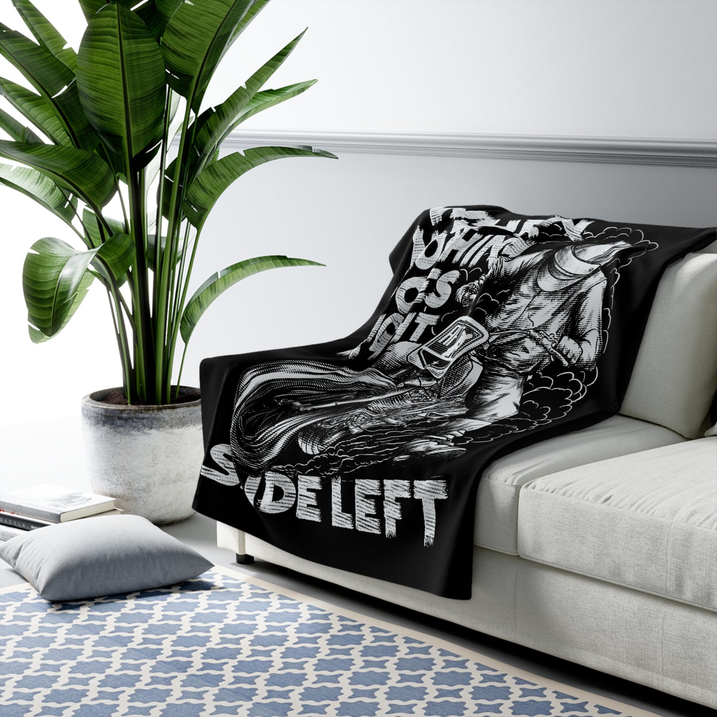 When Nothing Goes Right, Slide Left Sherpa Fleece Blanket (Various Sizes)