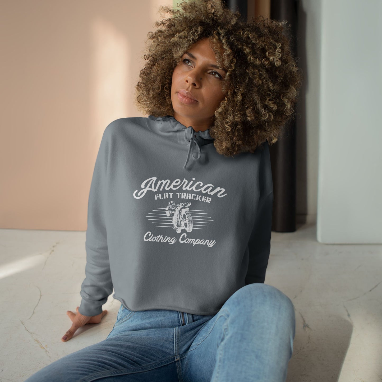 Women's Vintage Racer Crop Hoodie (Various Colors)