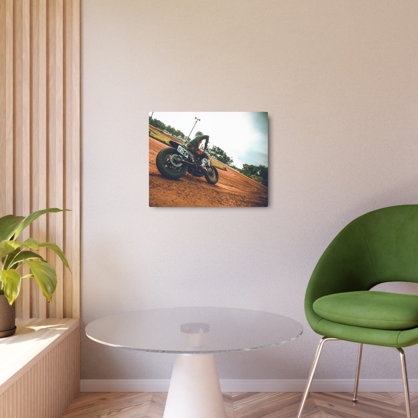 Slidin' Sideways Metal Print - American Flat Track Motorcycle Art