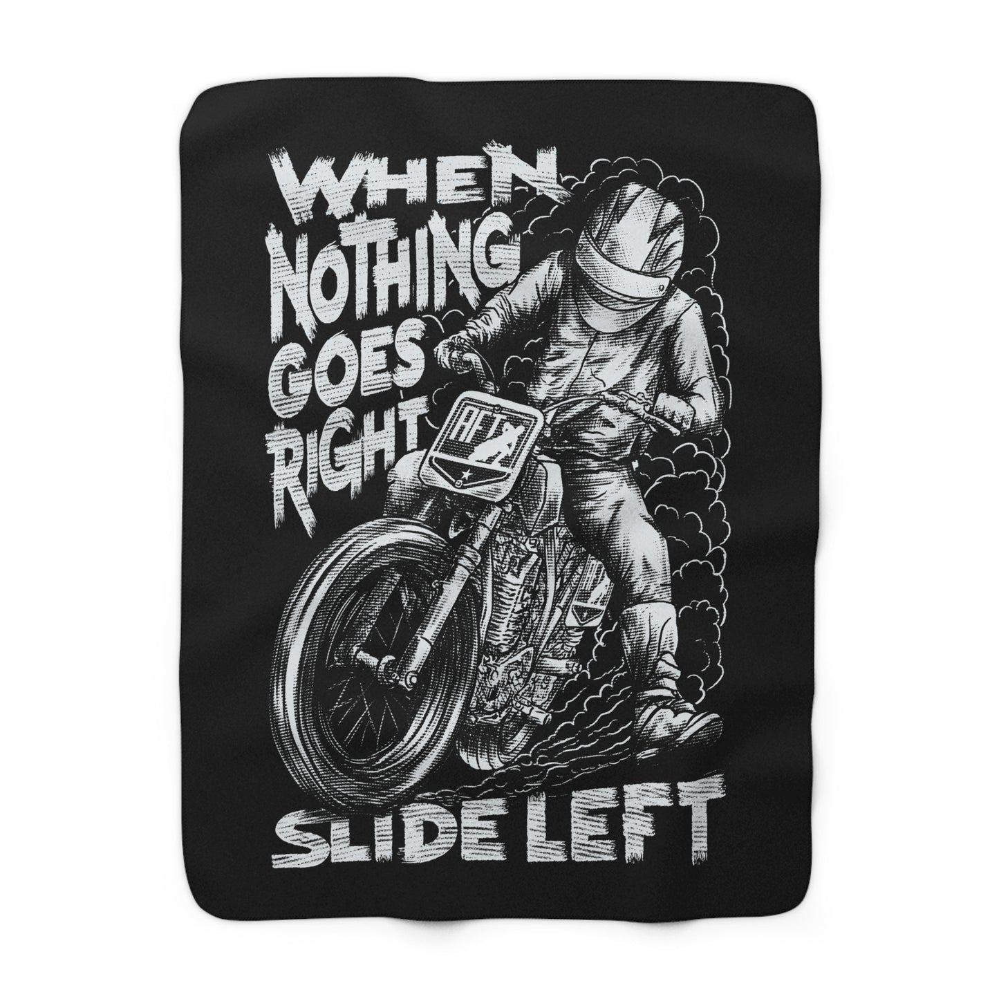 When Nothing Goes Right, Slide Left Sherpa Fleece Blanket (Various Sizes)