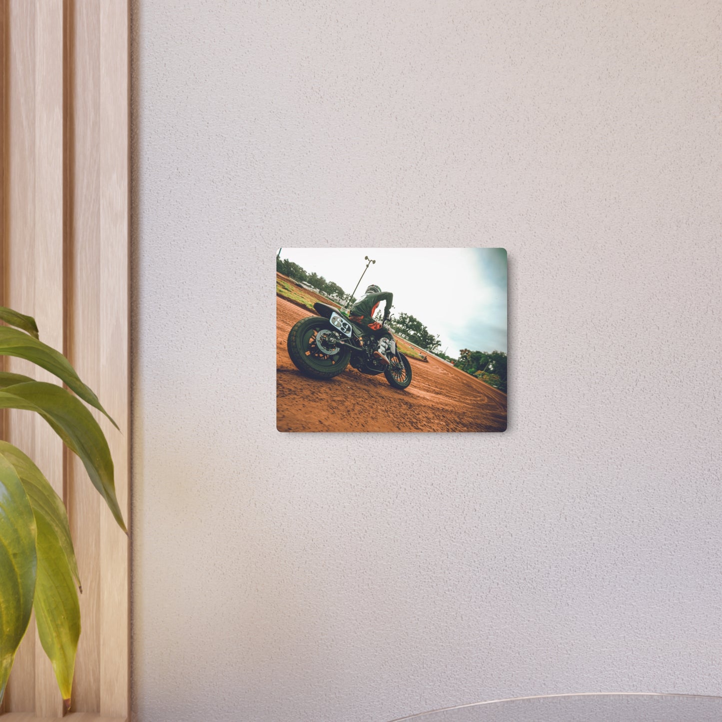 Slidin' Sideways Metal Print - American Flat Track Motorcycle Art