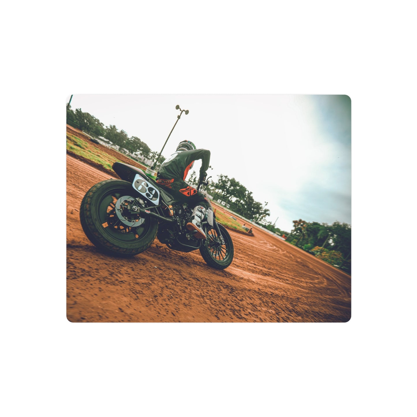 Slidin' Sideways Metal Print - American Flat Track Motorcycle Art