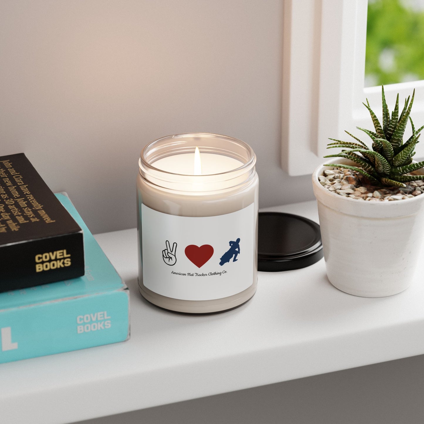 Peace Love & Flat Track Scented Soy Candle (Various Scents)