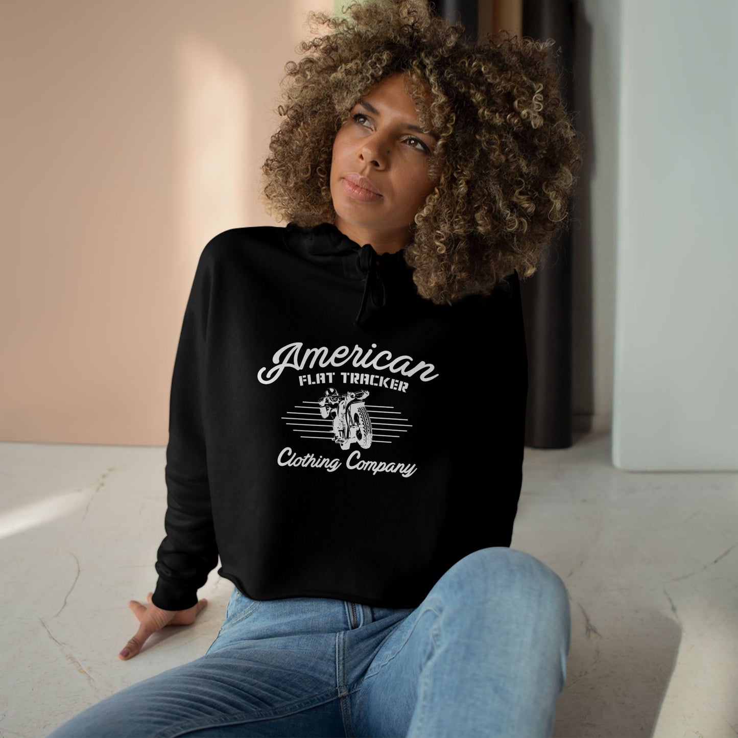 Women's Vintage Racer Crop Hoodie (Various Colors)