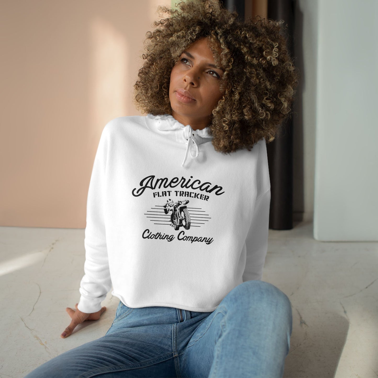 Women's Vintage Racer Crop Hoodie (Various Colors)