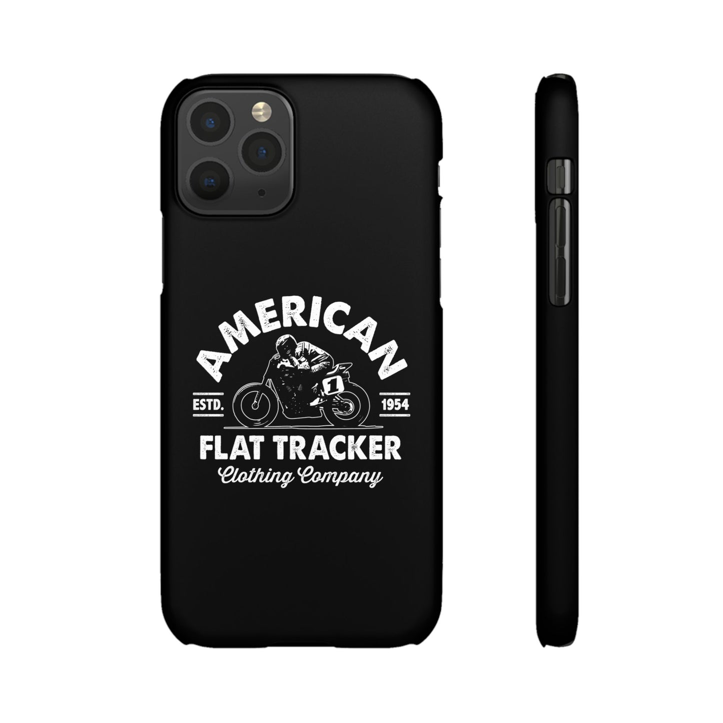 American Flat Tracker Crest Logo Black Snap Case (iPhone)