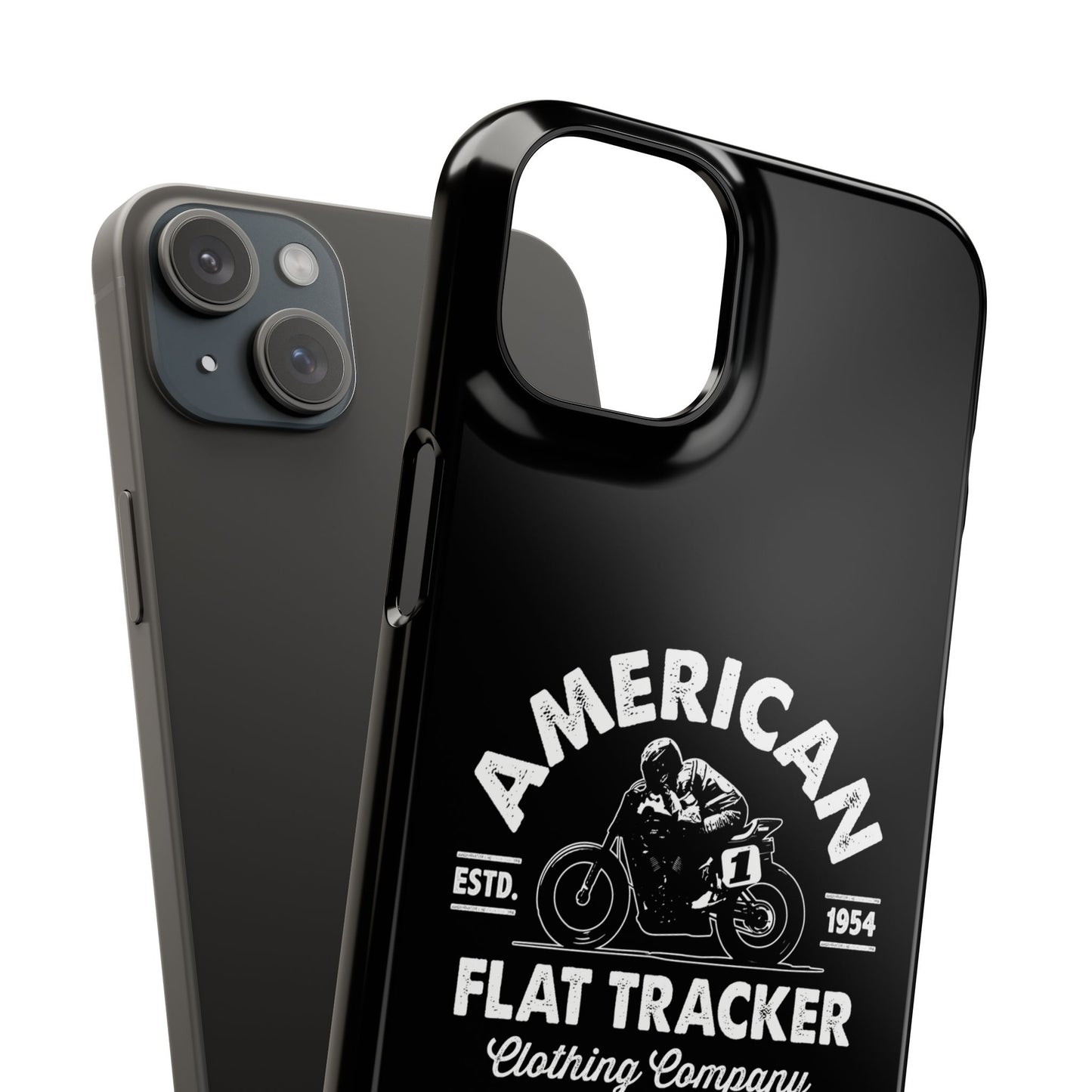 American Flat Tracker Crest Logo Black Snap Case (iPhone)