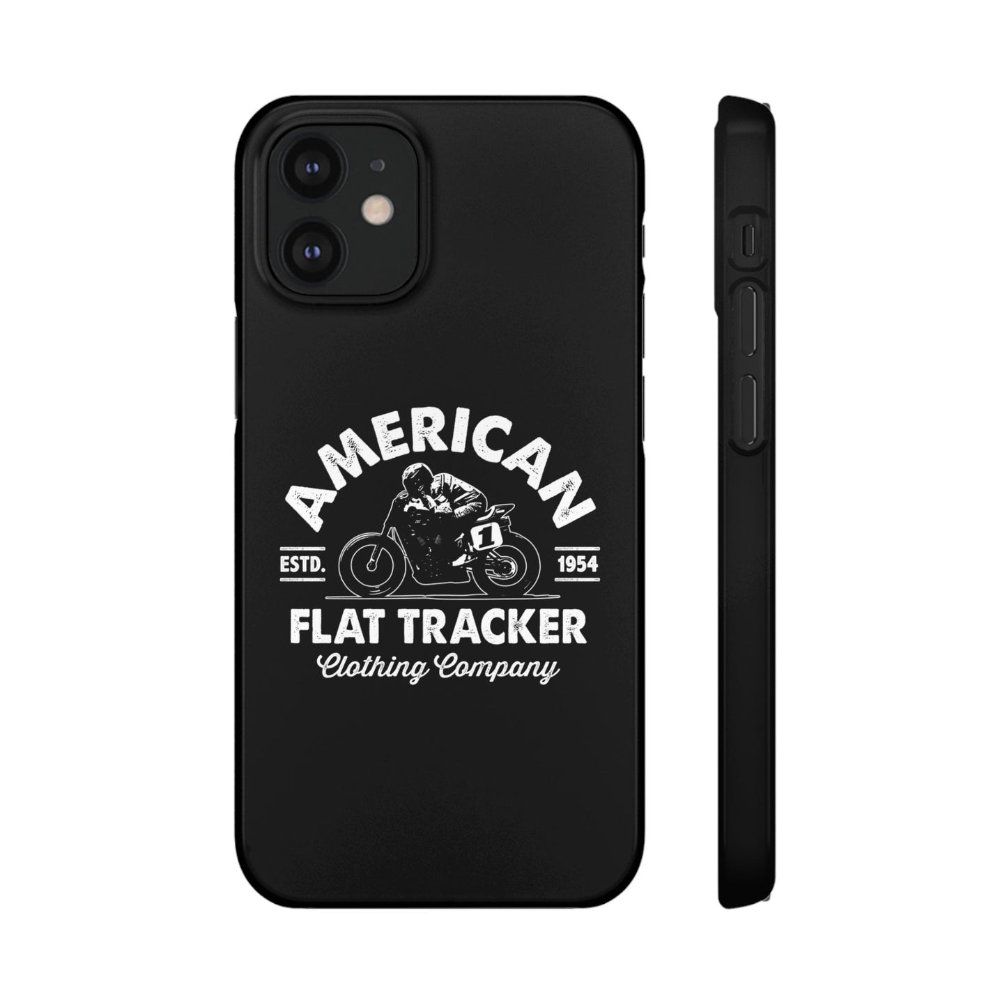 American Flat Tracker Crest Logo Black Snap Case (iPhone)