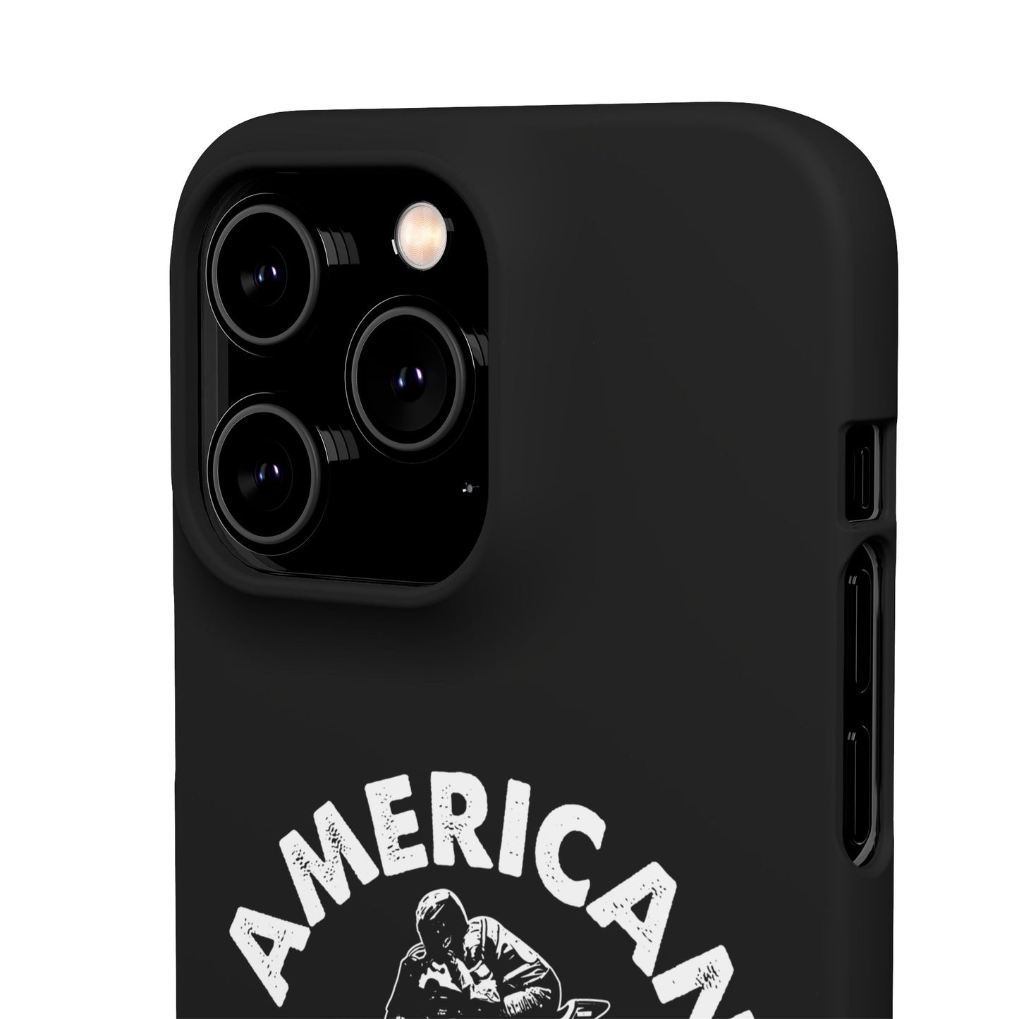 American Flat Tracker Crest Logo Black Snap Case (iPhone)