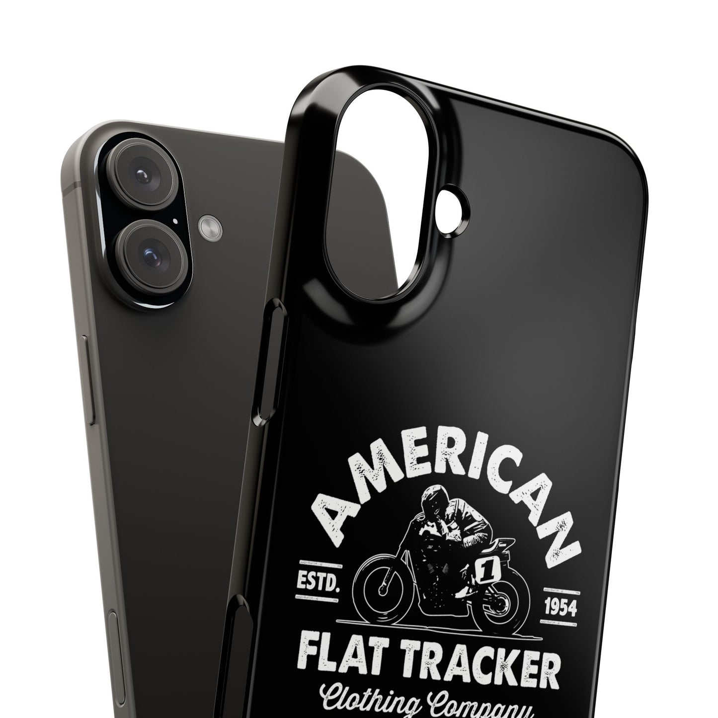 American Flat Tracker Crest Logo Black Snap Case (iPhone)