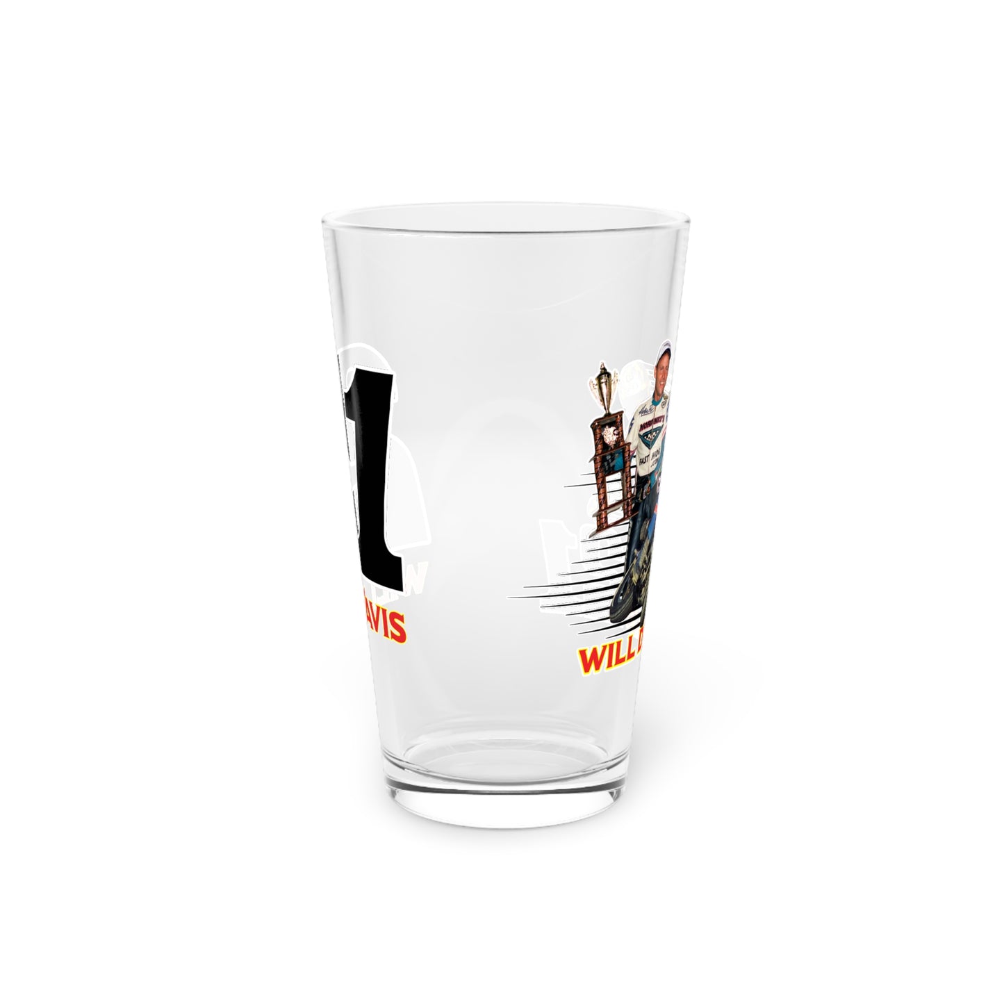 Will Davis Flat Track Legend Pint Glass