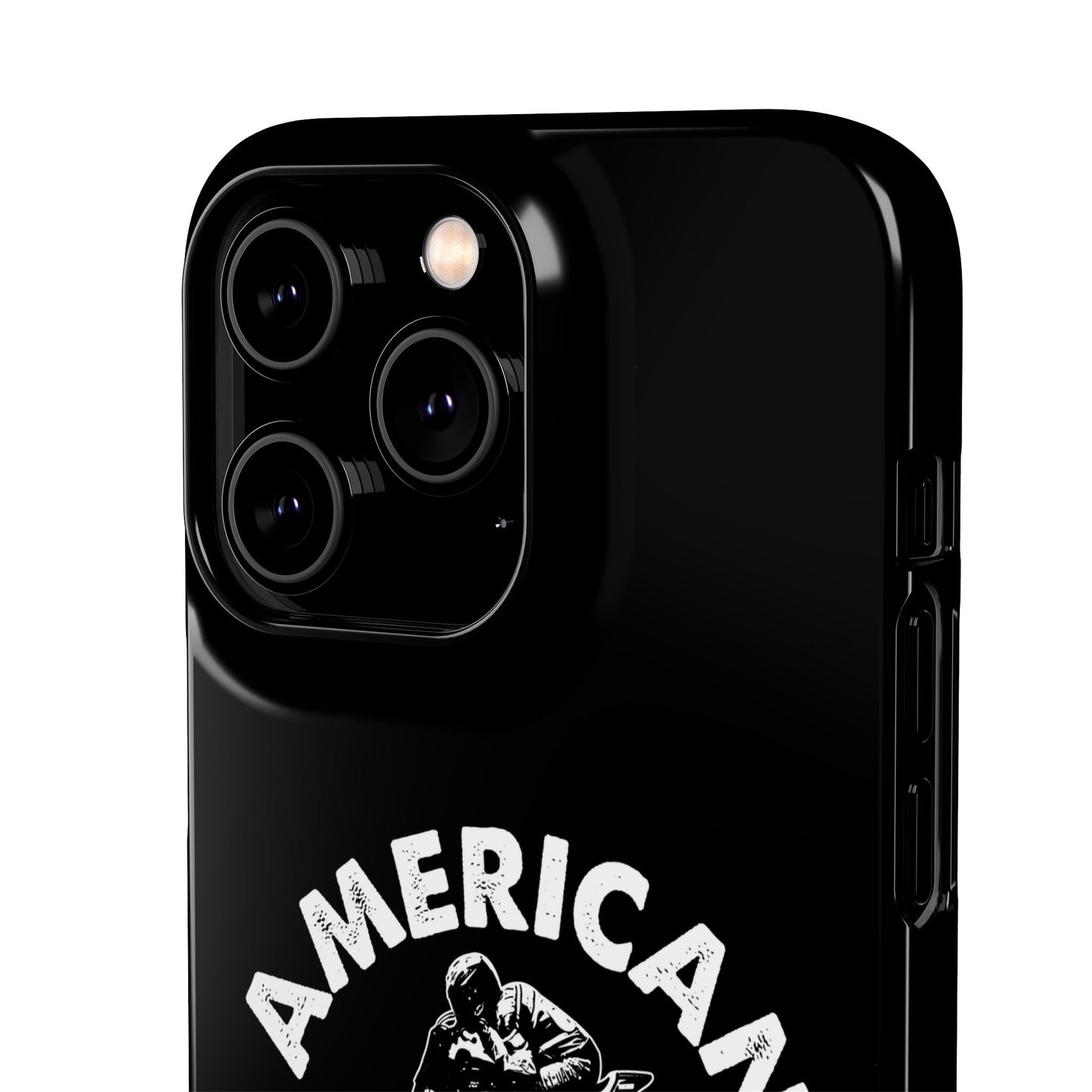 American Flat Tracker Crest Logo Black Snap Case (iPhone)