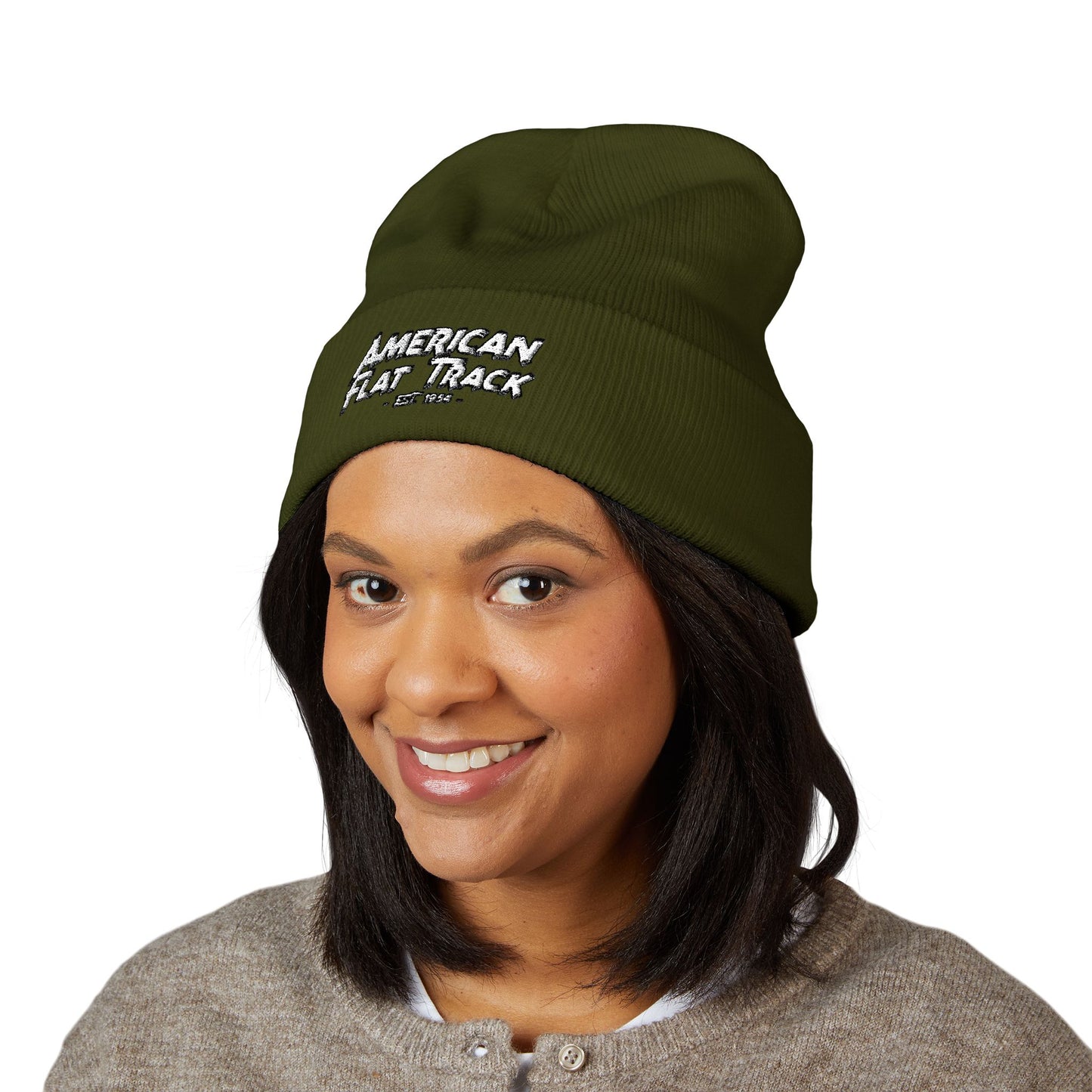 Sketchy Racer Cuffed Beanie