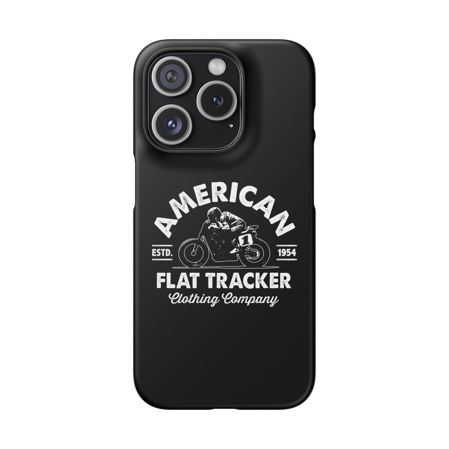 American Flat Tracker Crest Logo Black Snap Case (iPhone)