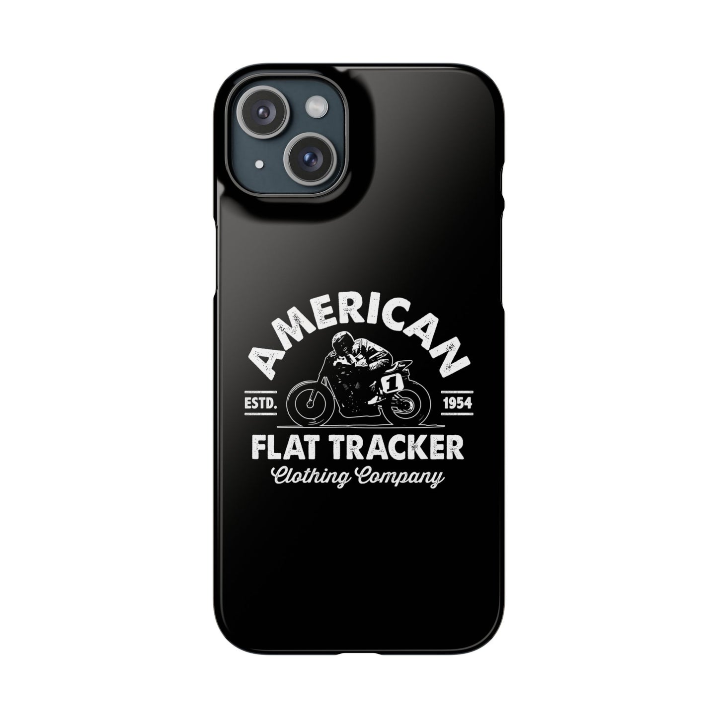 American Flat Tracker Crest Logo Black Snap Case (iPhone)