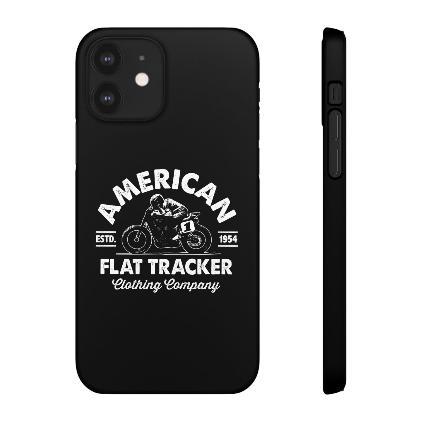 American Flat Tracker Crest Logo Black Snap Case (iPhone)