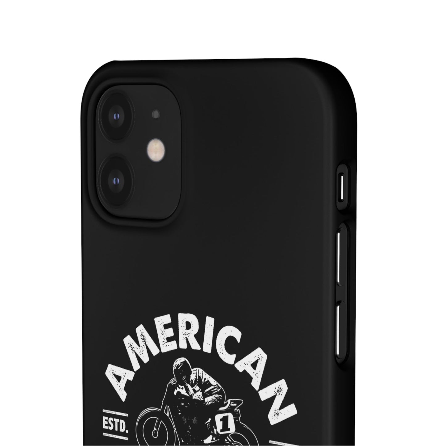 American Flat Tracker Crest Logo Black Snap Case (iPhone)