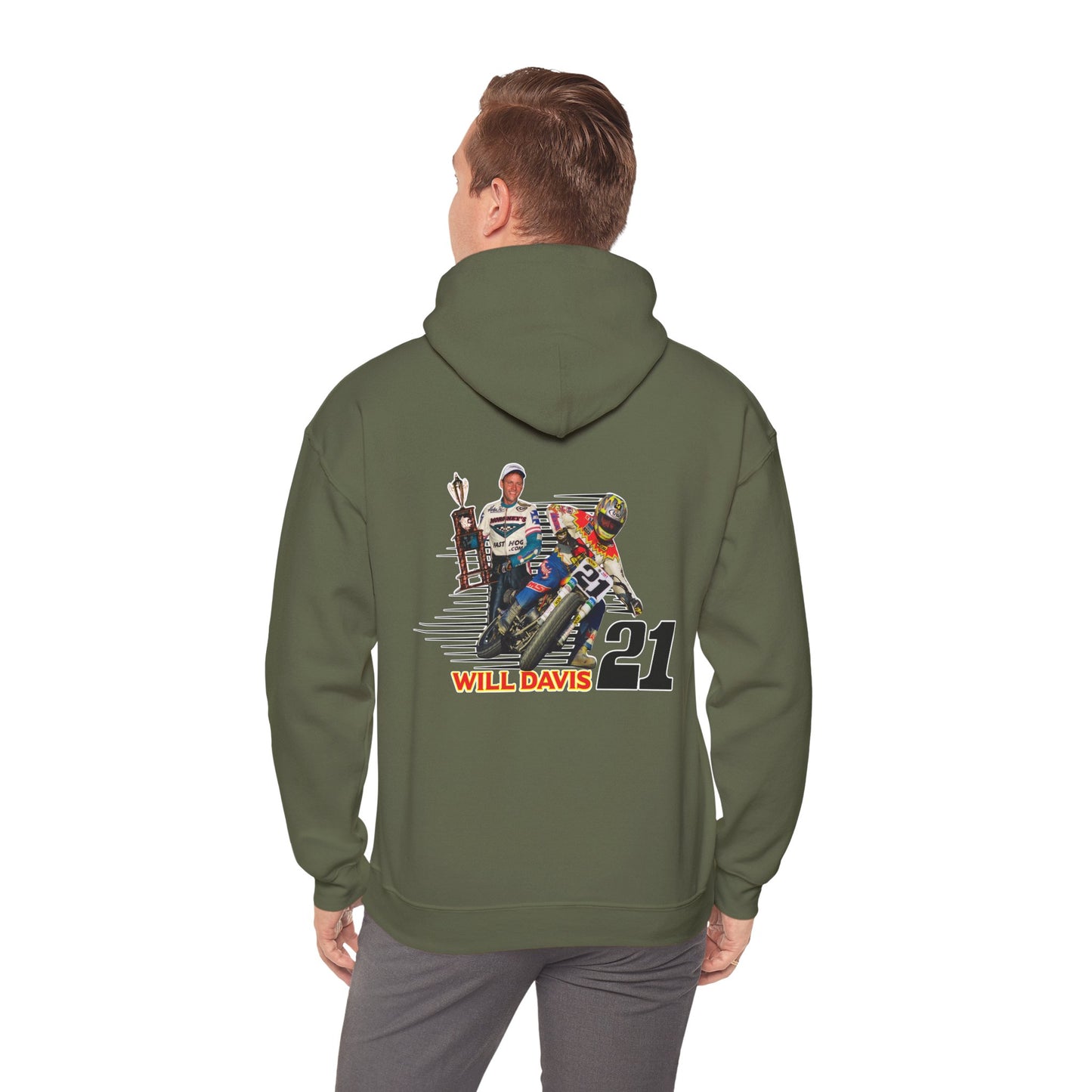 Will Davis Flat Track Legend Pullover Hoodie (Various Colors)