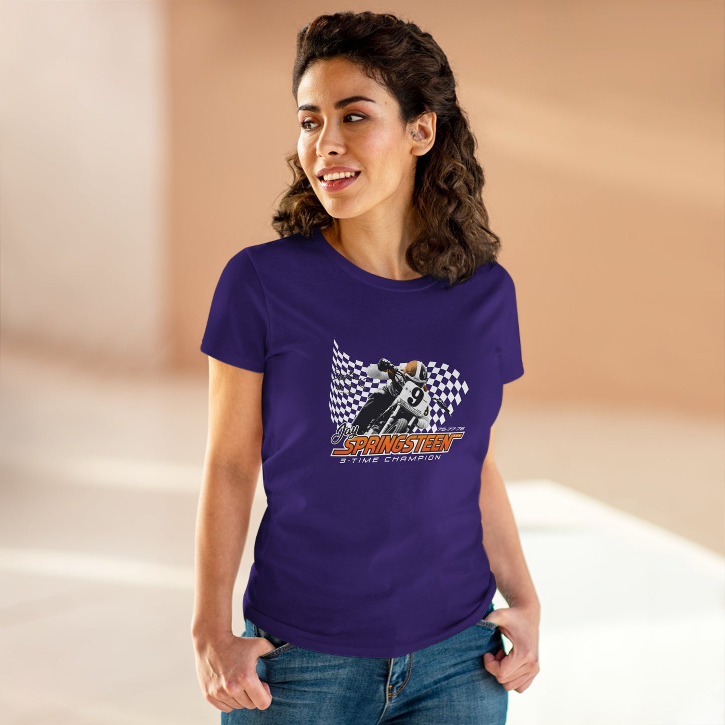 Women’s Jay Springsteen 3-Time Champion Short Sleeve T-Shirt (Various Colors)