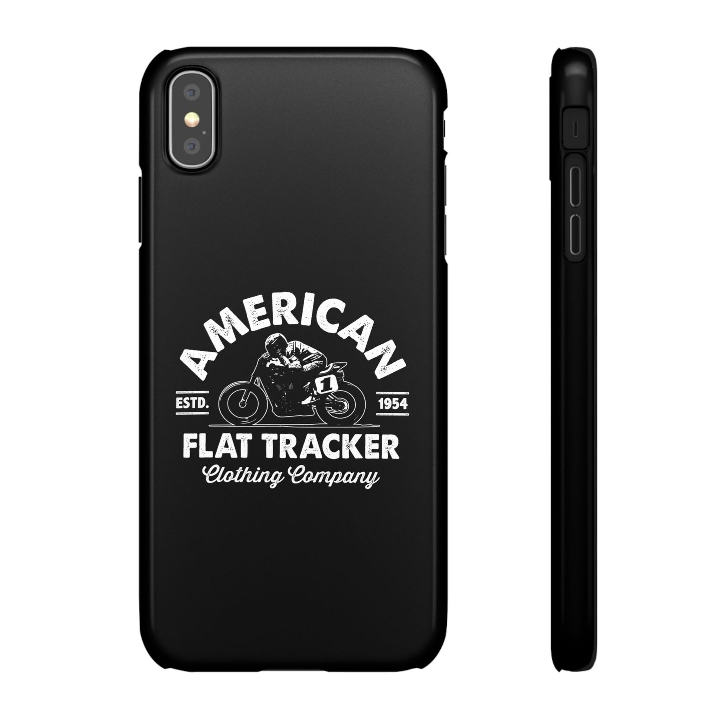 American Flat Tracker Crest Logo Black Snap Case (iPhone)