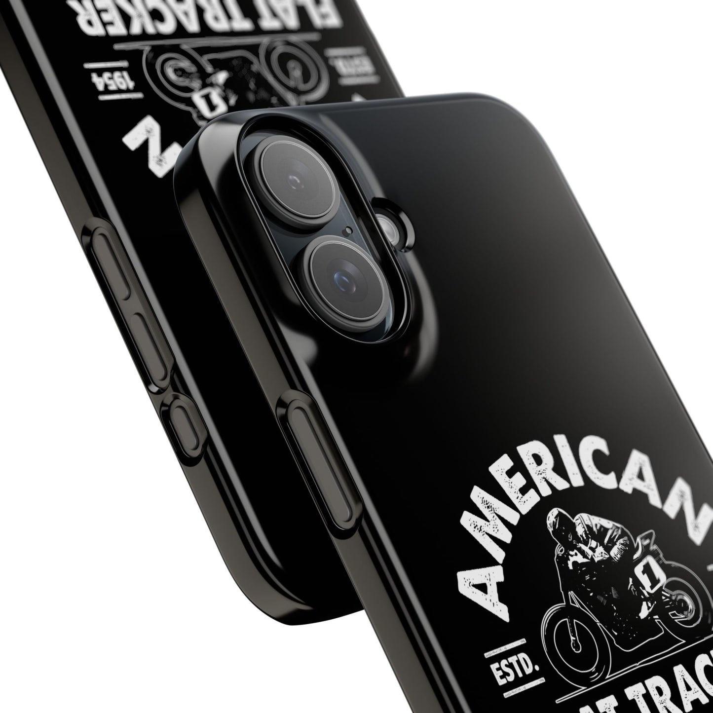 American Flat Tracker Crest Logo Black Snap Case (iPhone)