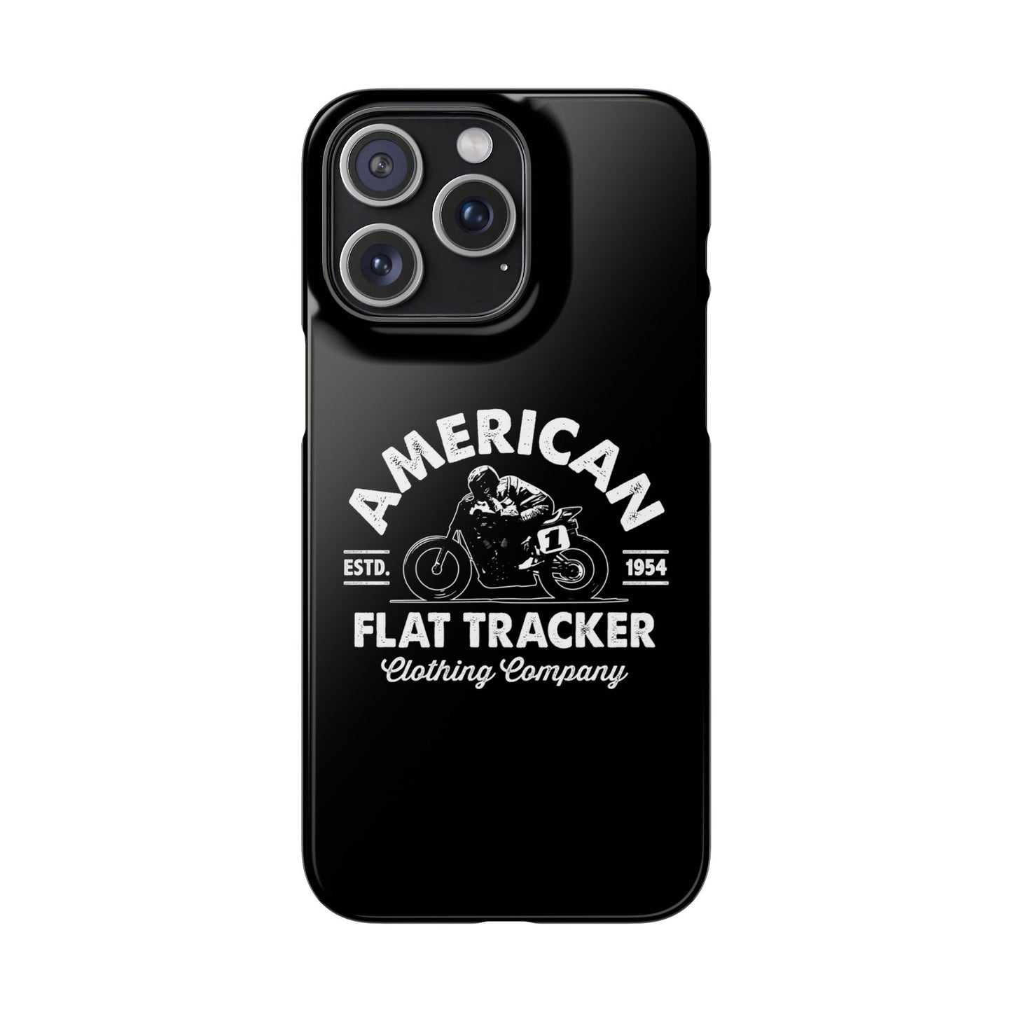 American Flat Tracker Crest Logo Black Snap Case (iPhone)