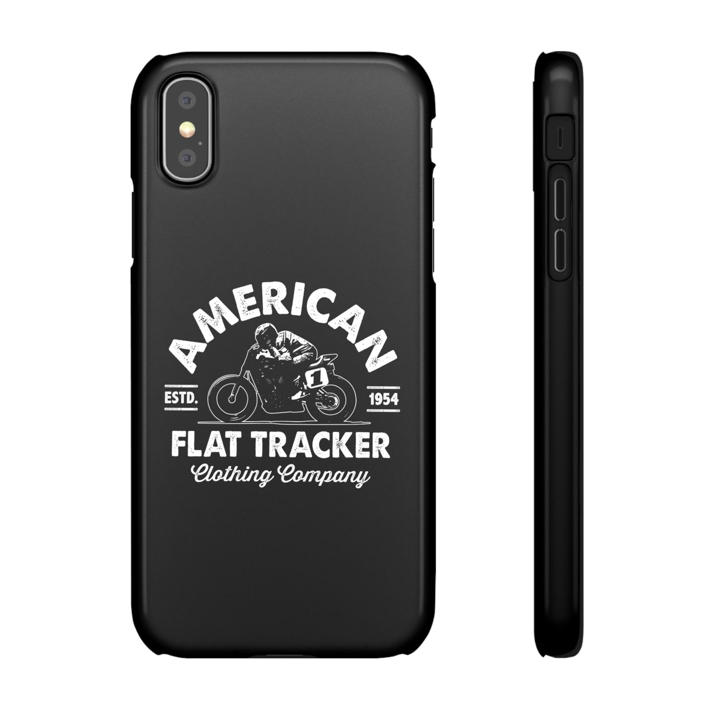 American Flat Tracker Crest Logo Black Snap Case (iPhone)