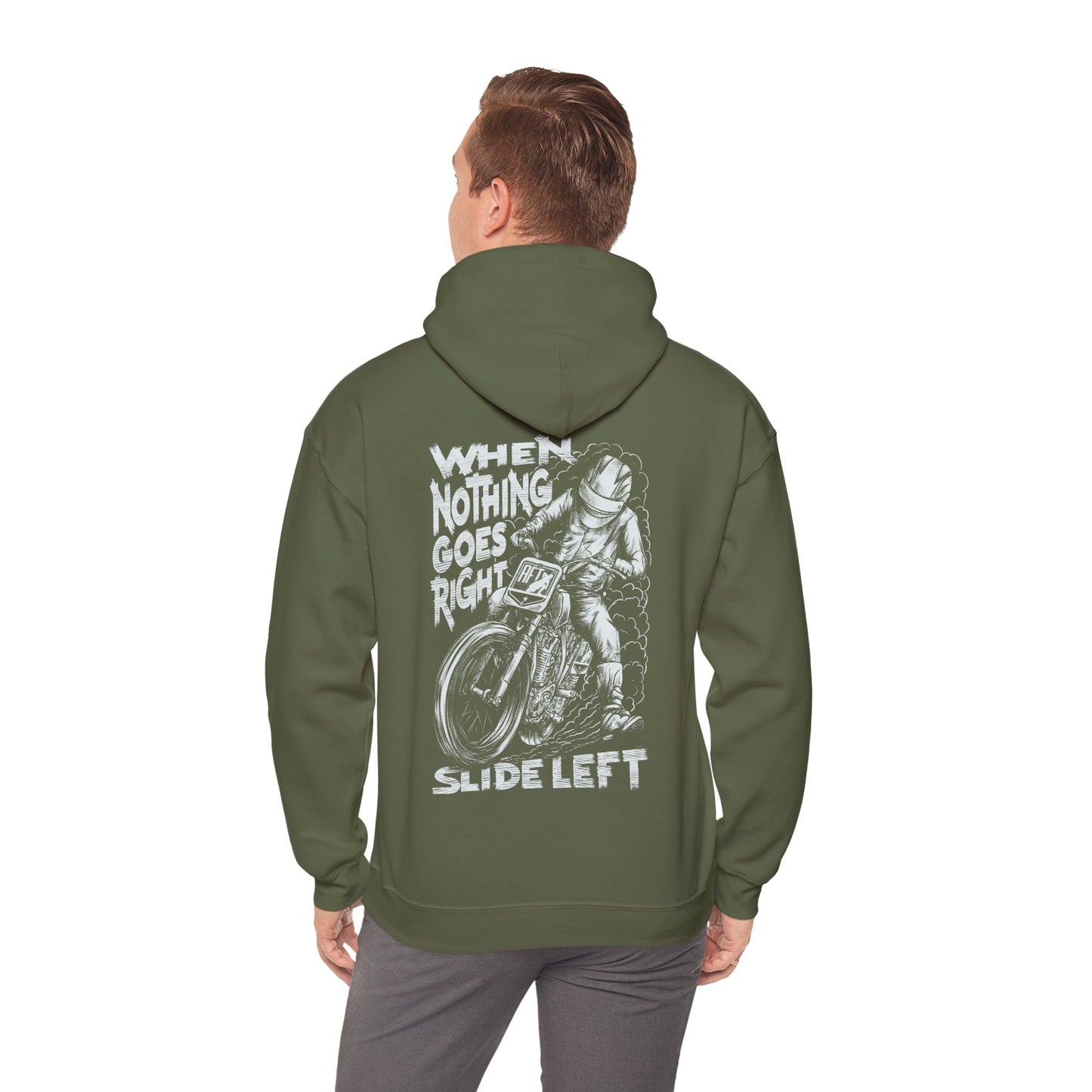 When Nothing Goes Right, Slide Left Pullover Hoodie (Various Colors)