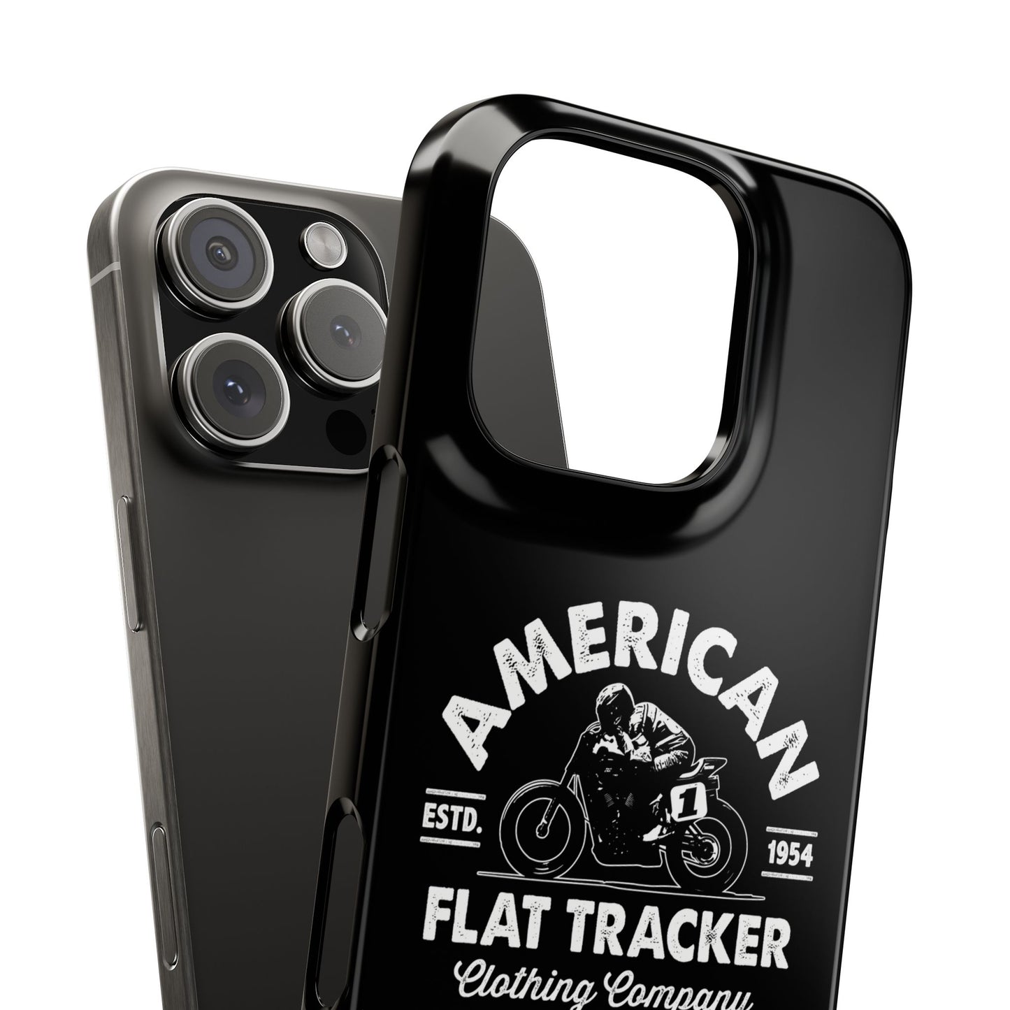 American Flat Tracker Crest Logo Black Snap Case (iPhone)