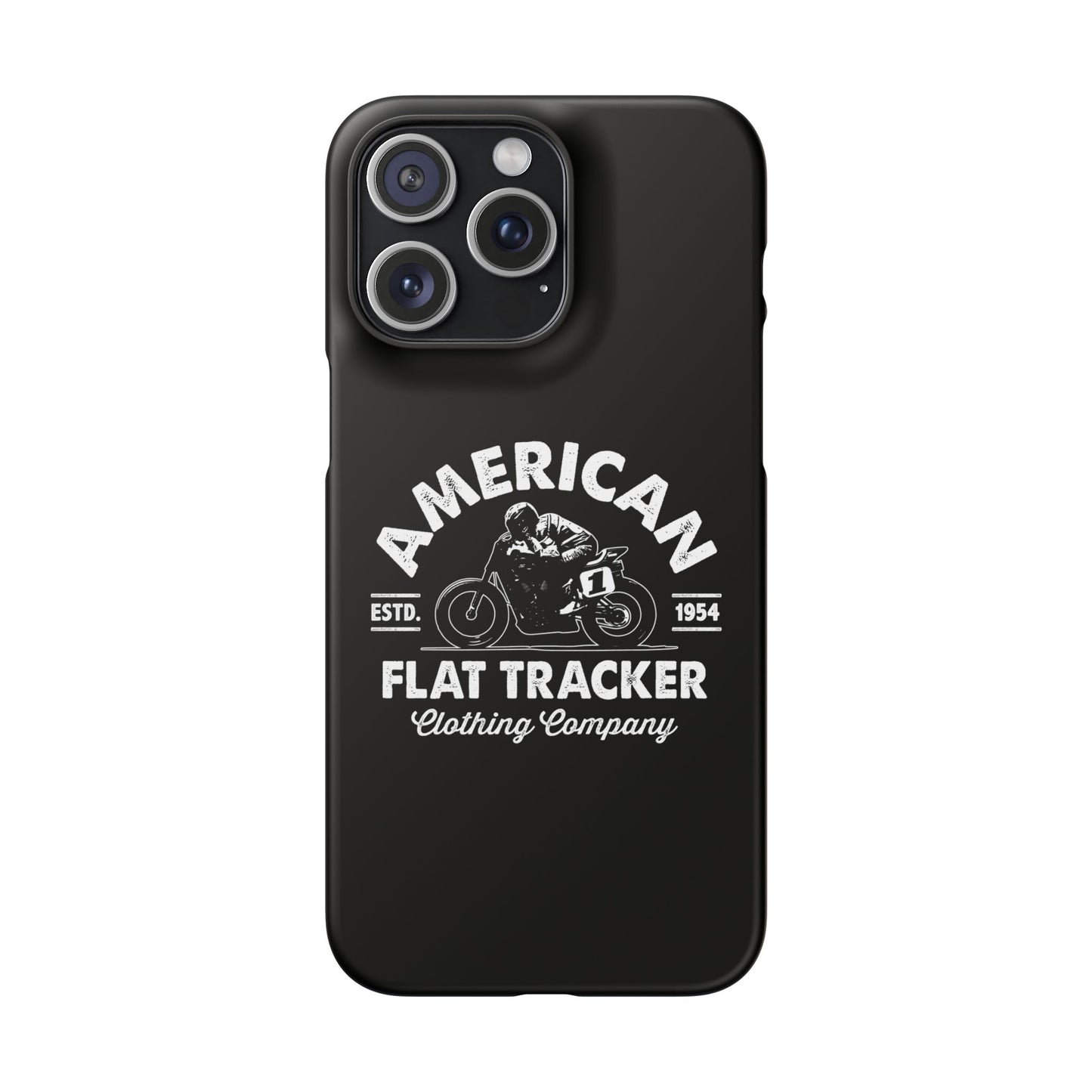 American Flat Tracker Crest Logo Black Snap Case (iPhone)