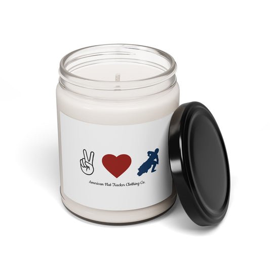 Peace Love & Flat Track Scented Soy Candle (Various Scents)