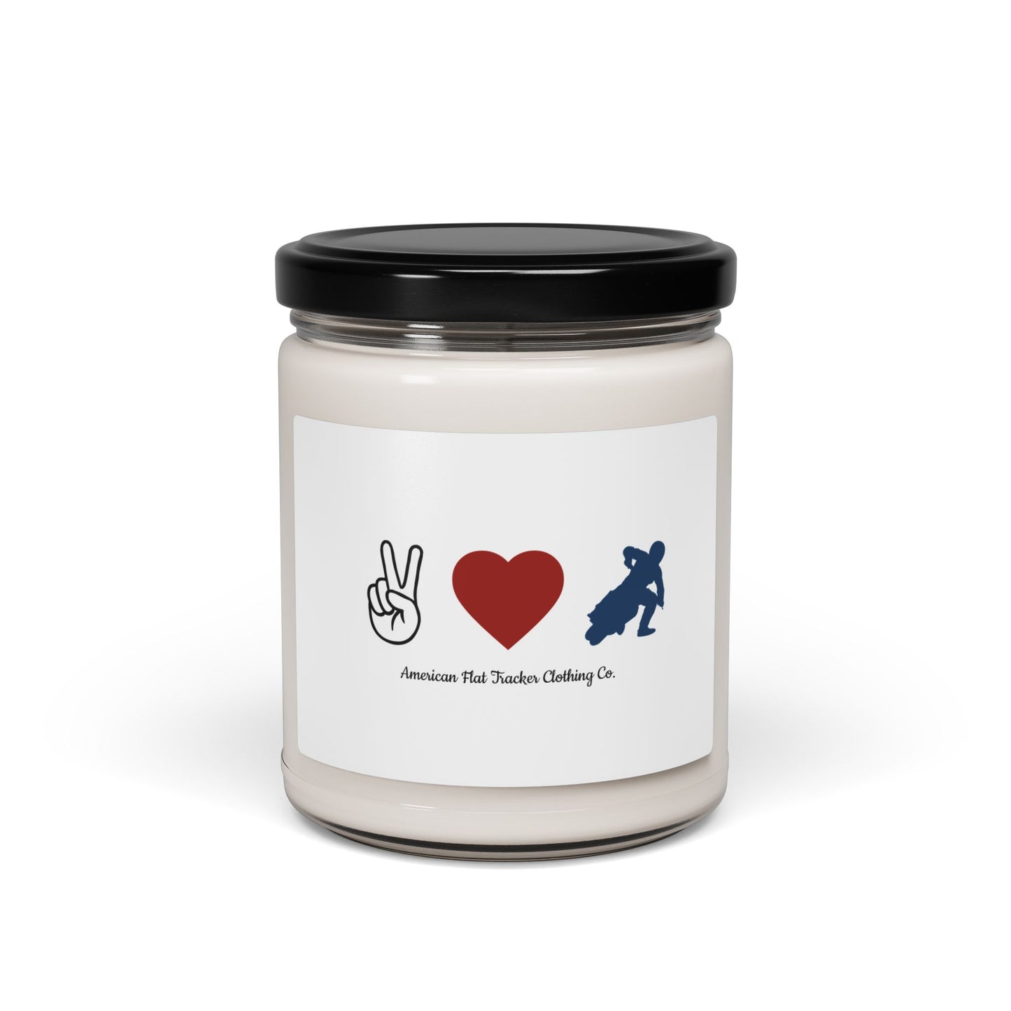 Peace Love & Flat Track Scented Soy Candle (Various Scents)