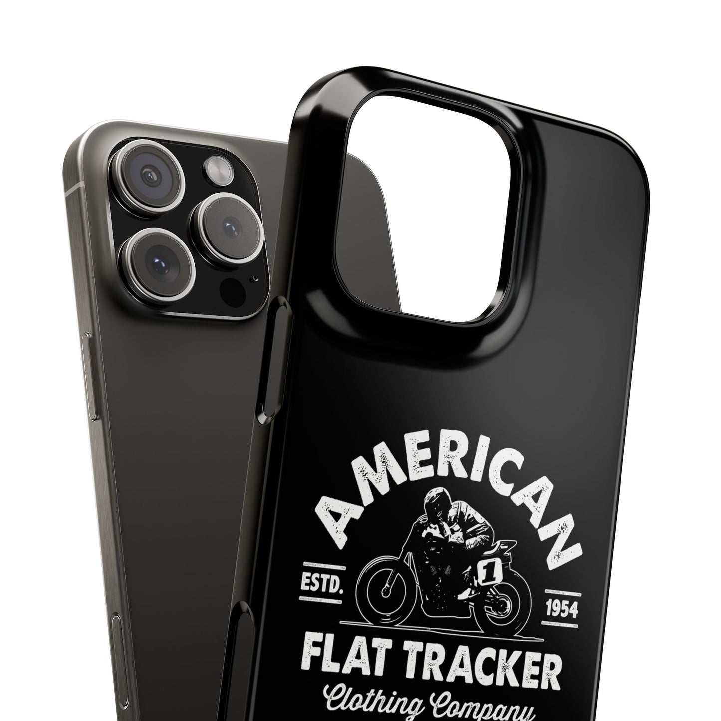 American Flat Tracker Crest Logo Black Snap Case (iPhone)