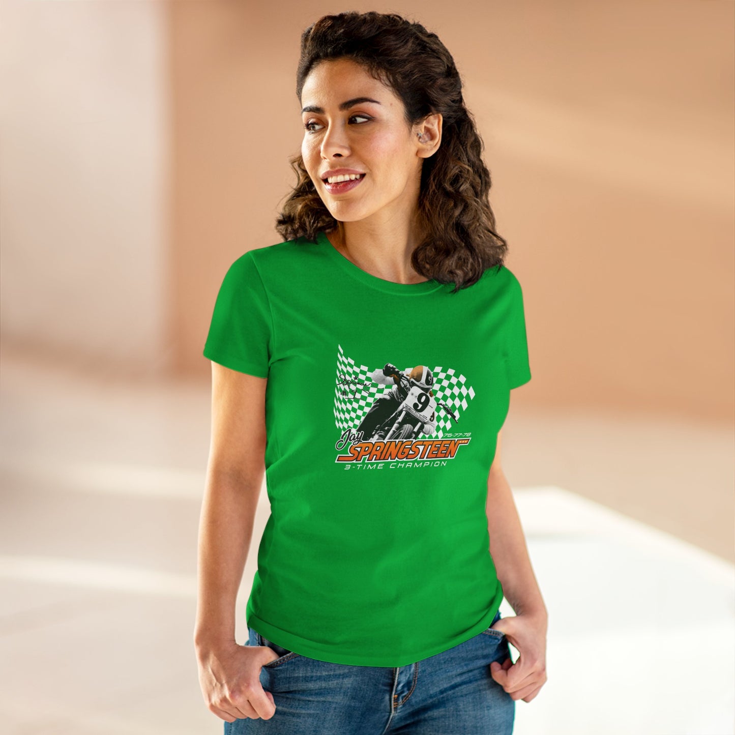Women’s Jay Springsteen 3-Time Champion Short Sleeve T-Shirt (Various Colors)