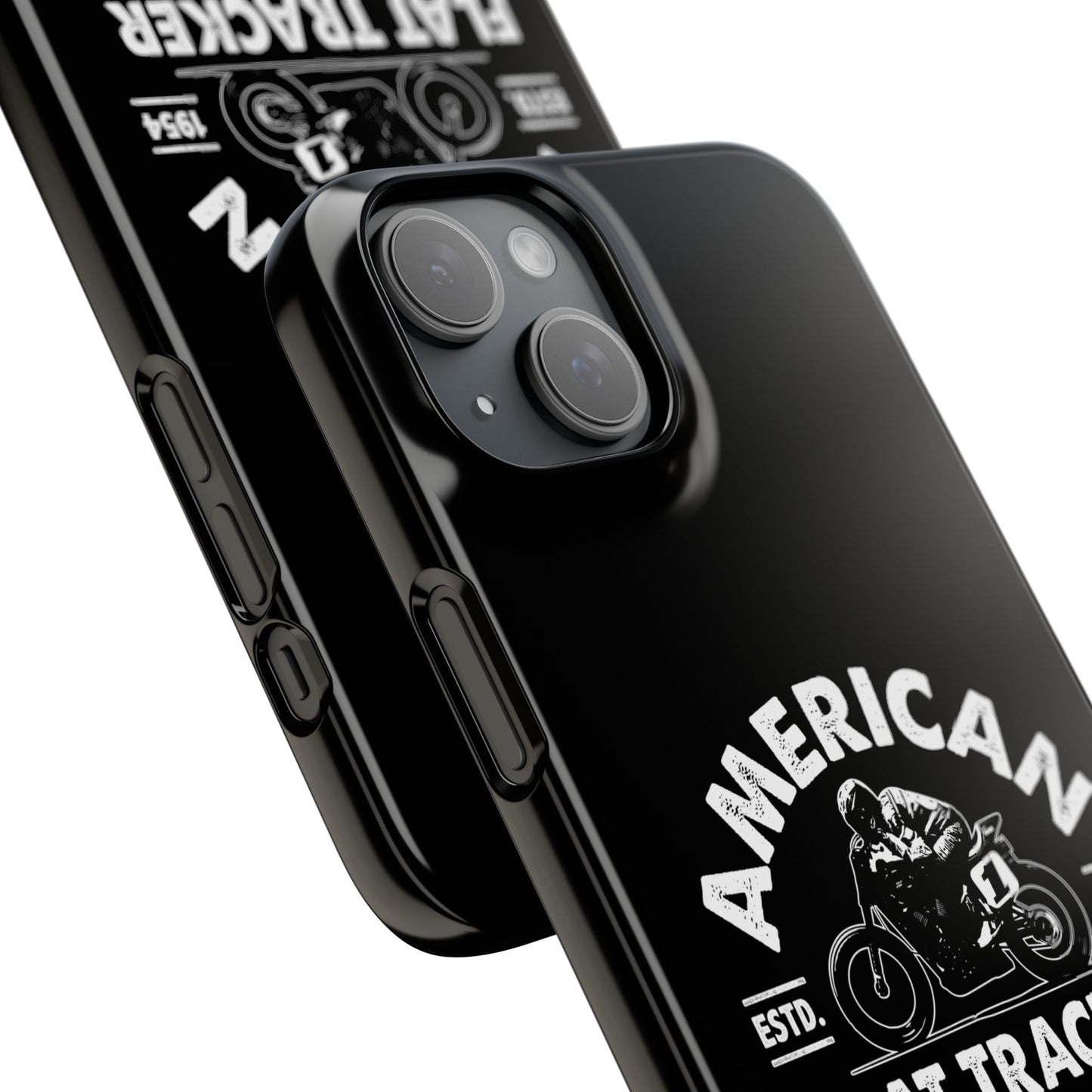 American Flat Tracker Crest Logo Black Snap Case (iPhone)