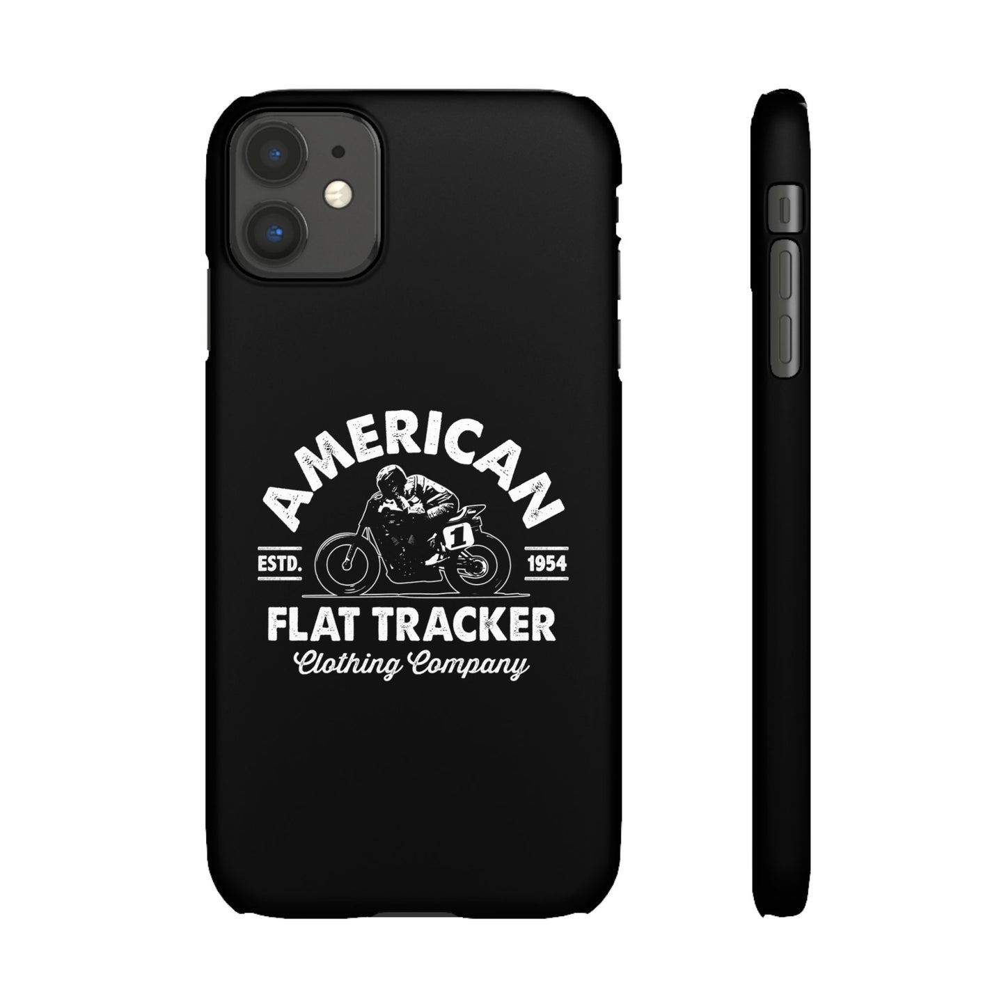 American Flat Tracker Crest Logo Black Snap Case (iPhone)