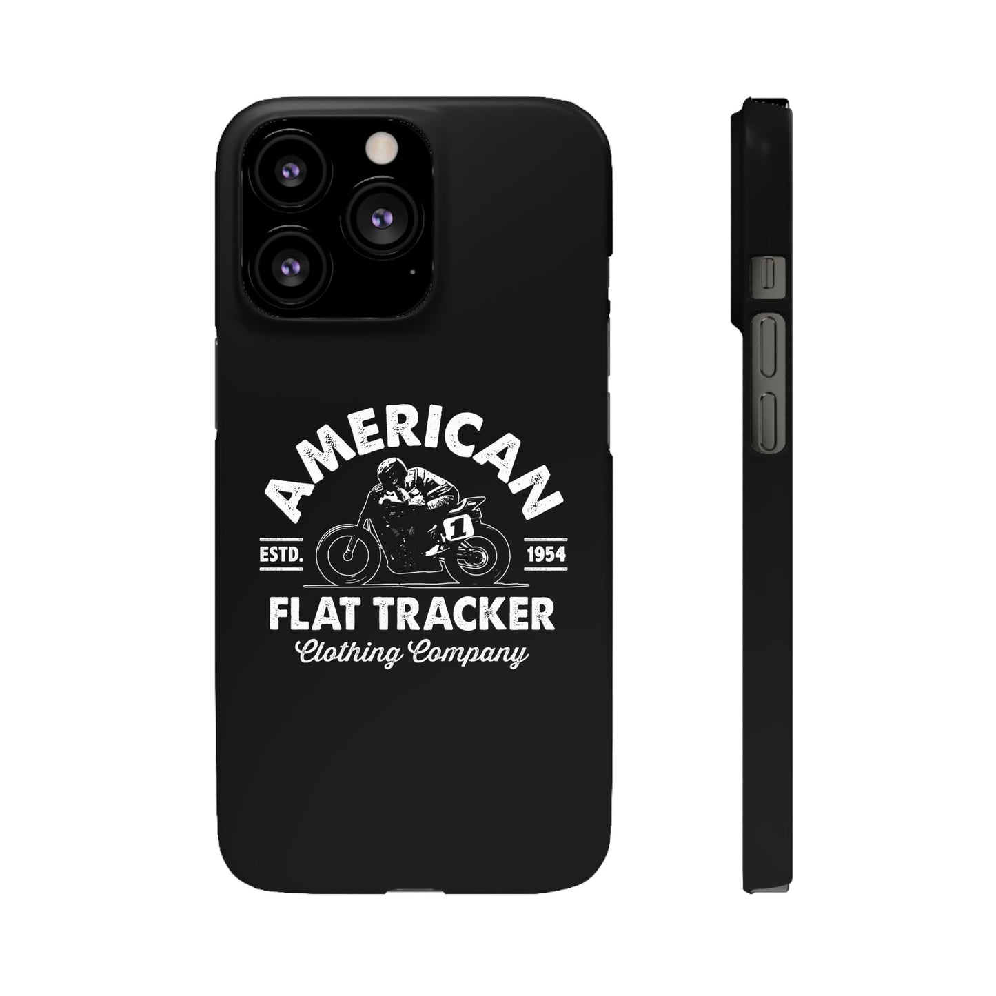 American Flat Tracker Crest Logo Black Snap Case (iPhone)