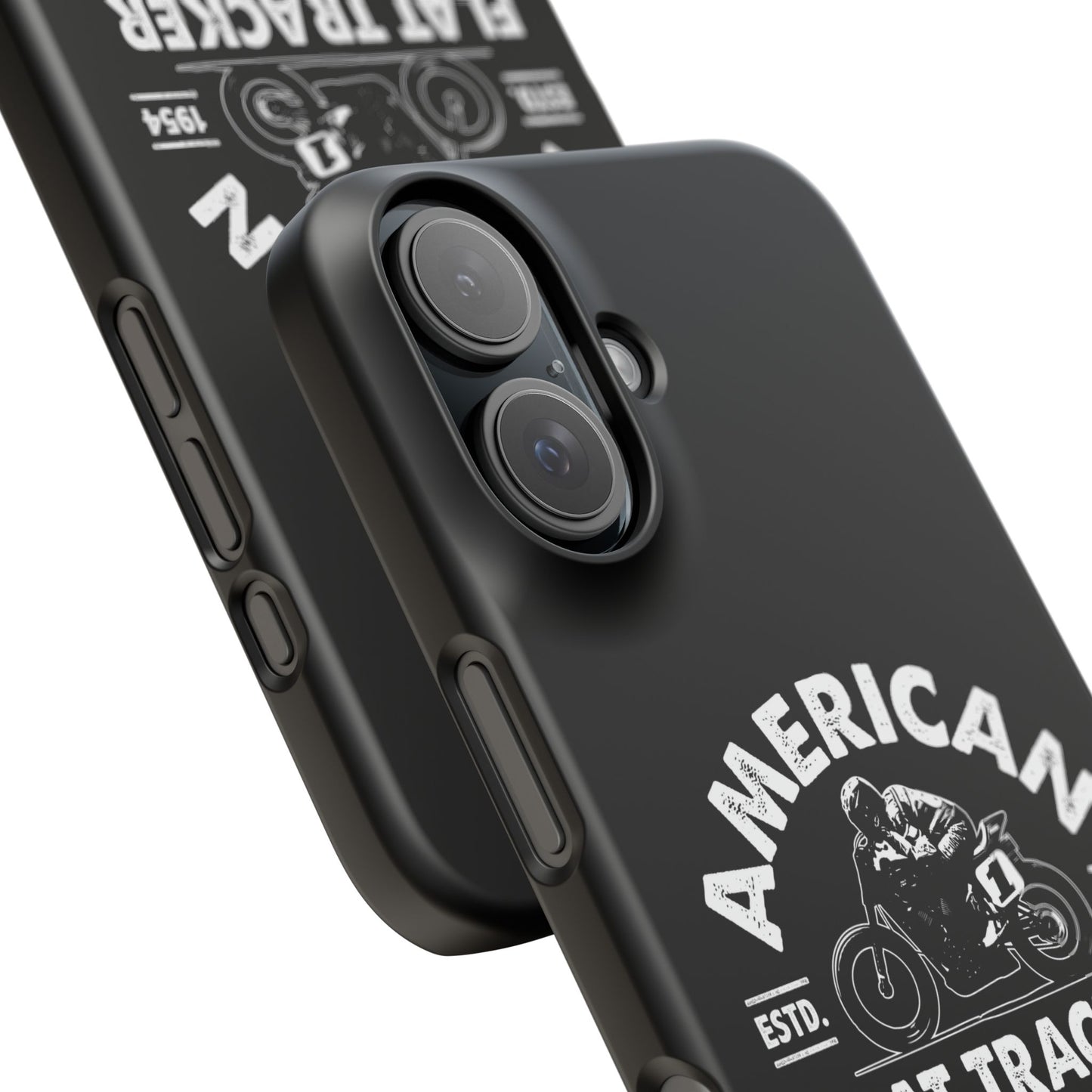 American Flat Tracker Crest Logo Black Snap Case (iPhone)