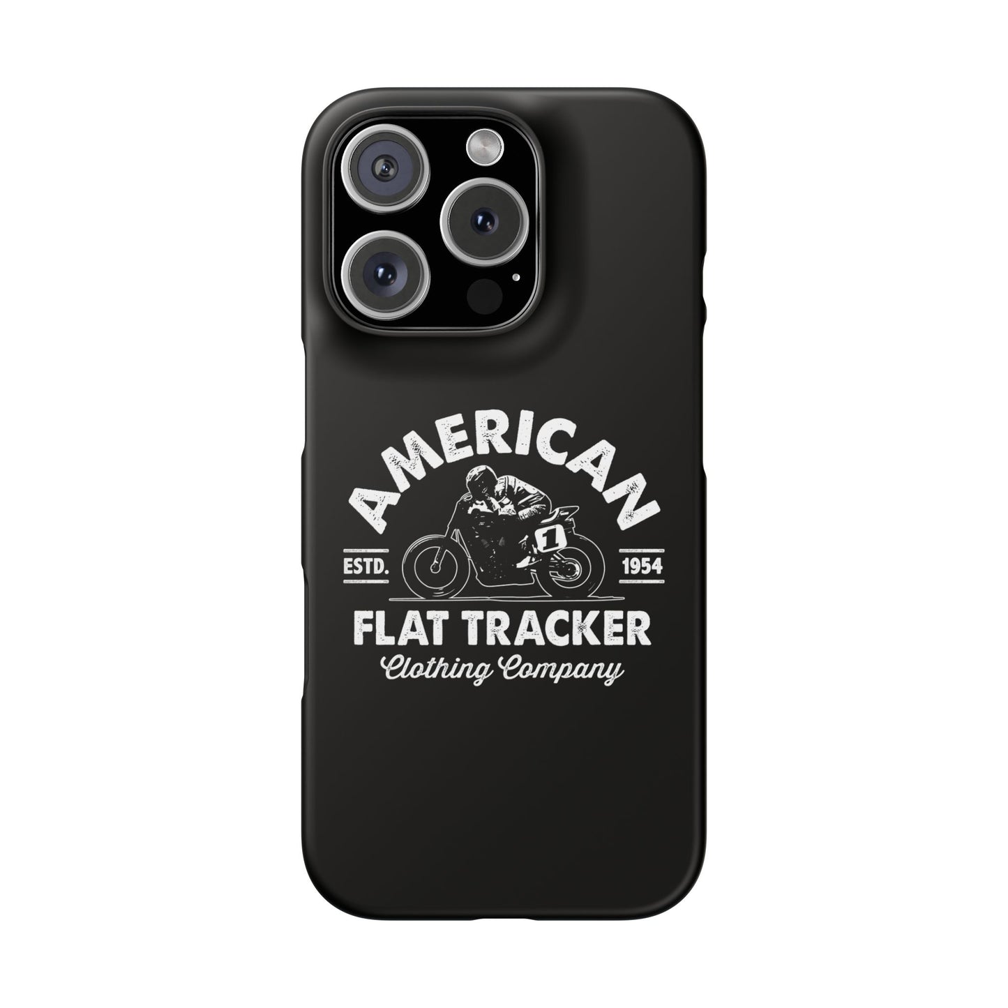 American Flat Tracker Crest Logo Black Snap Case (iPhone)