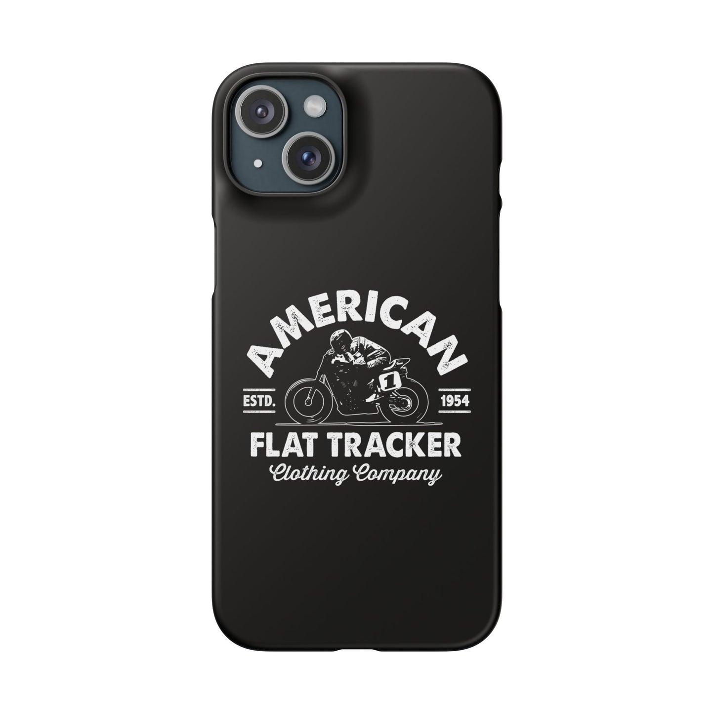 American Flat Tracker Crest Logo Black Snap Case (iPhone)