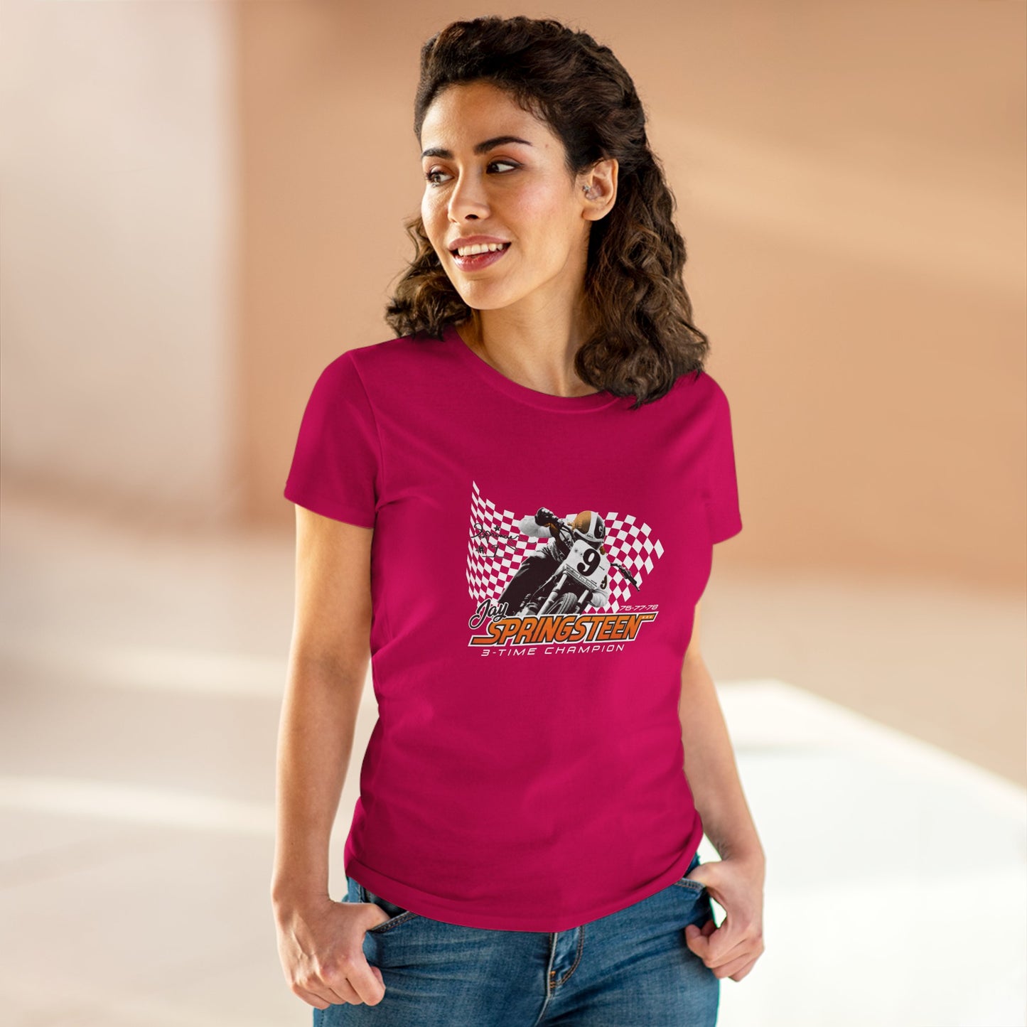 Women’s Jay Springsteen 3-Time Champion Short Sleeve T-Shirt (Various Colors)