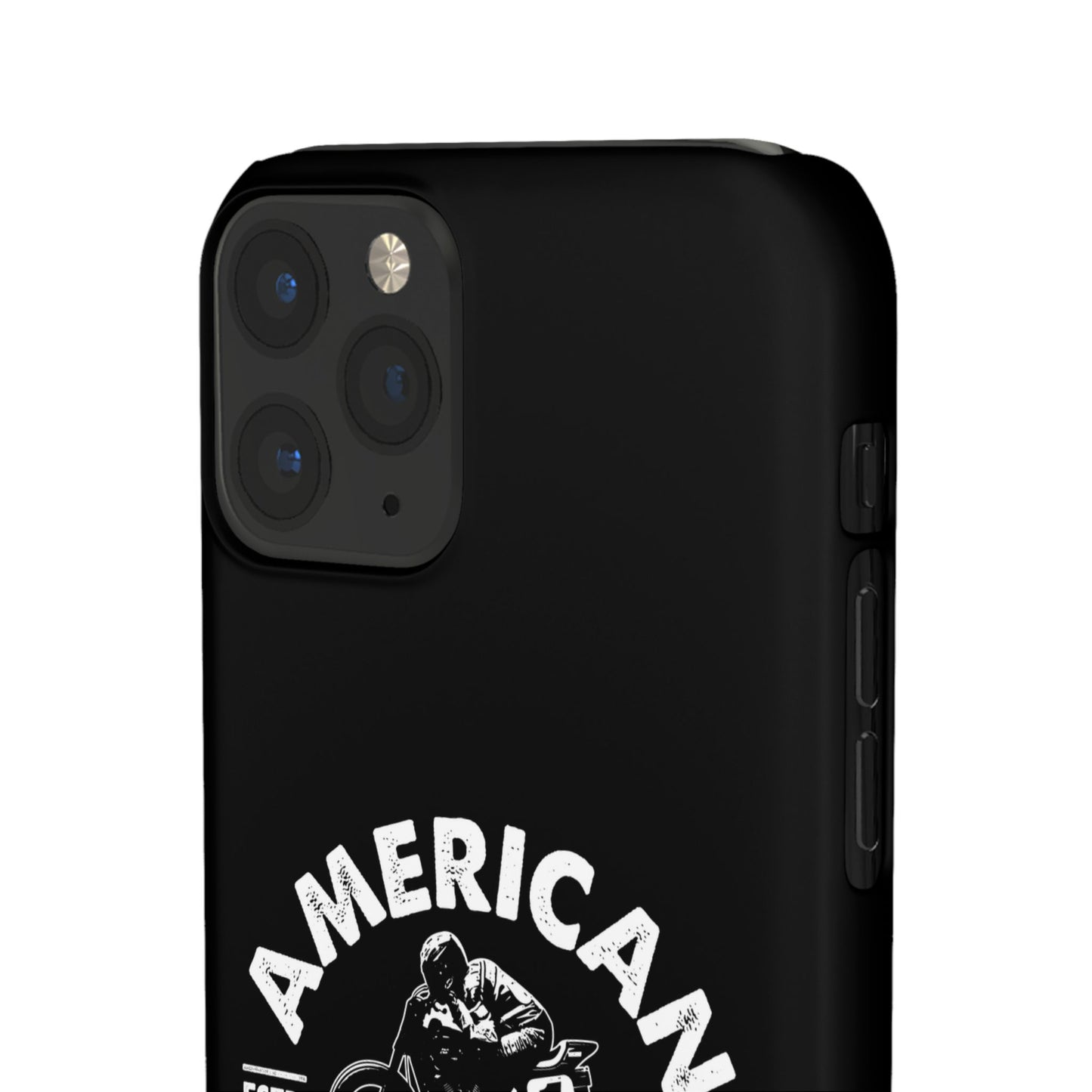 American Flat Tracker Crest Logo Black Snap Case (iPhone)