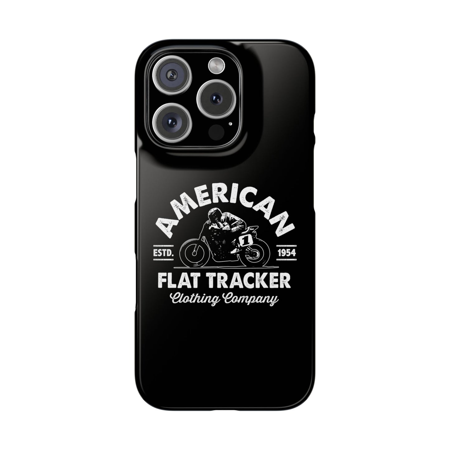 American Flat Tracker Crest Logo Black Snap Case (iPhone)