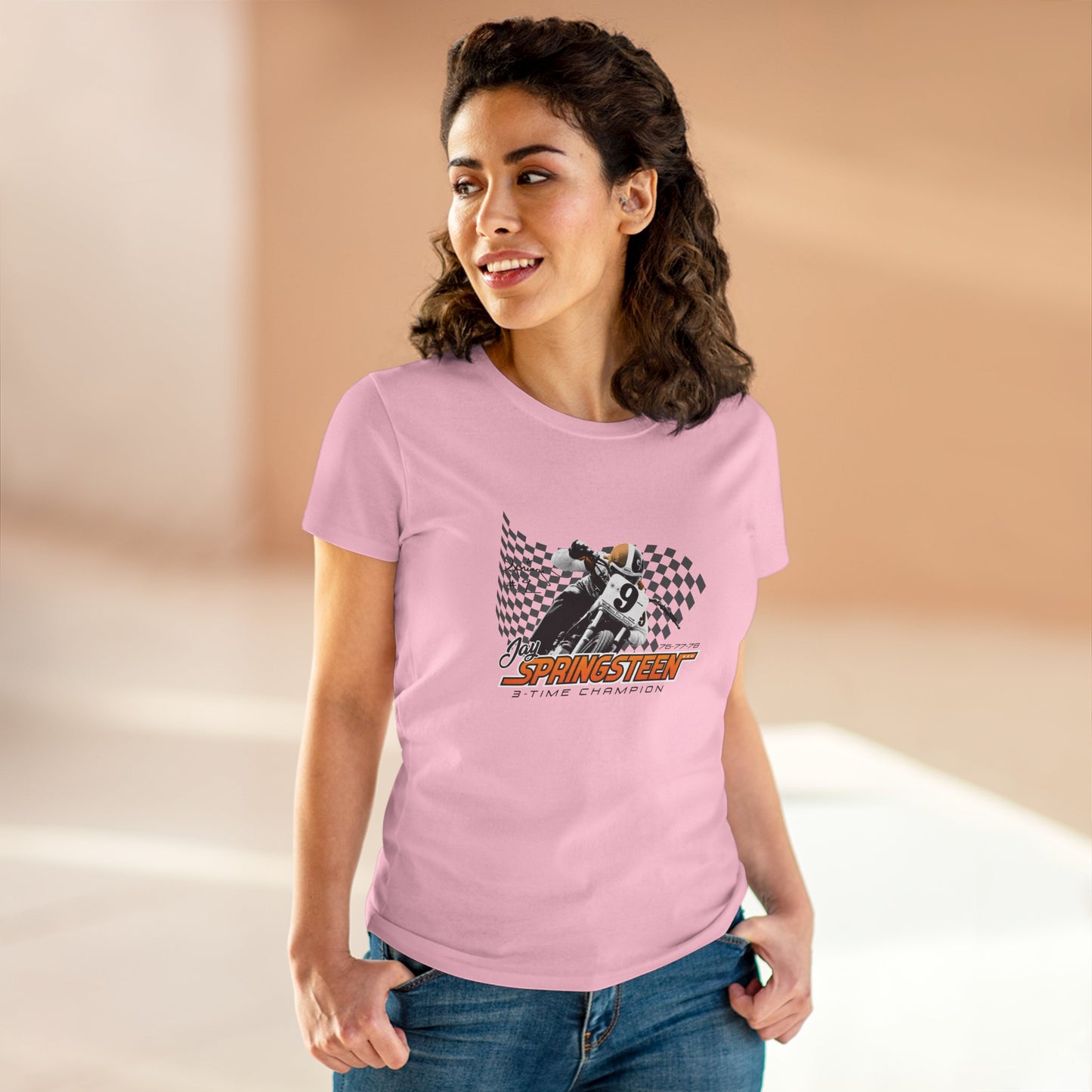 Women’s Jay Springsteen 3-Time Champion Short Sleeve T-Shirt (Various Colors)