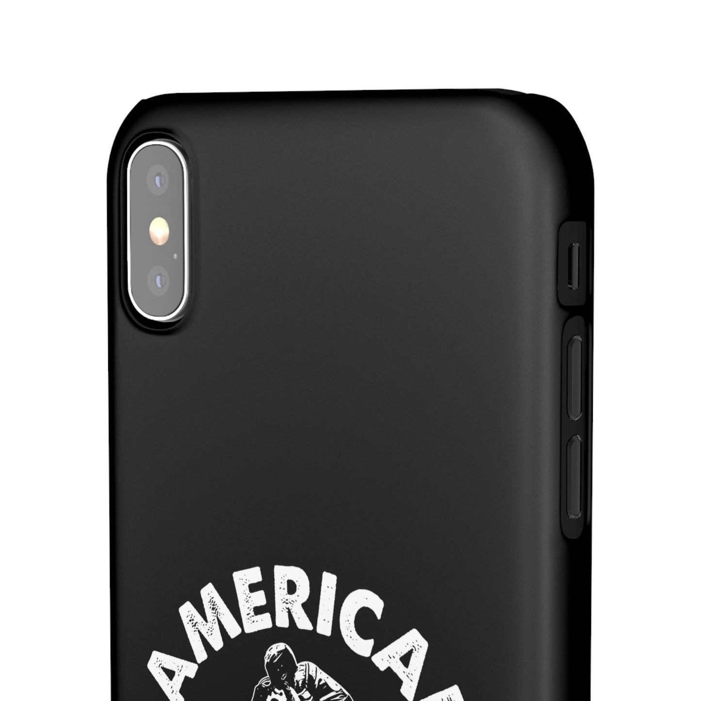 American Flat Tracker Crest Logo Black Snap Case (iPhone)