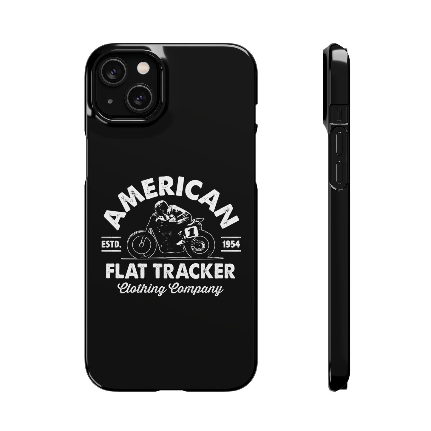 American Flat Tracker Crest Logo Black Snap Case (iPhone)