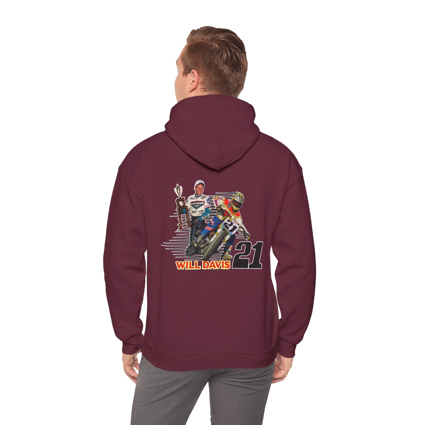 Will Davis Flat Track Legend Pullover Hoodie (Various Colors)
