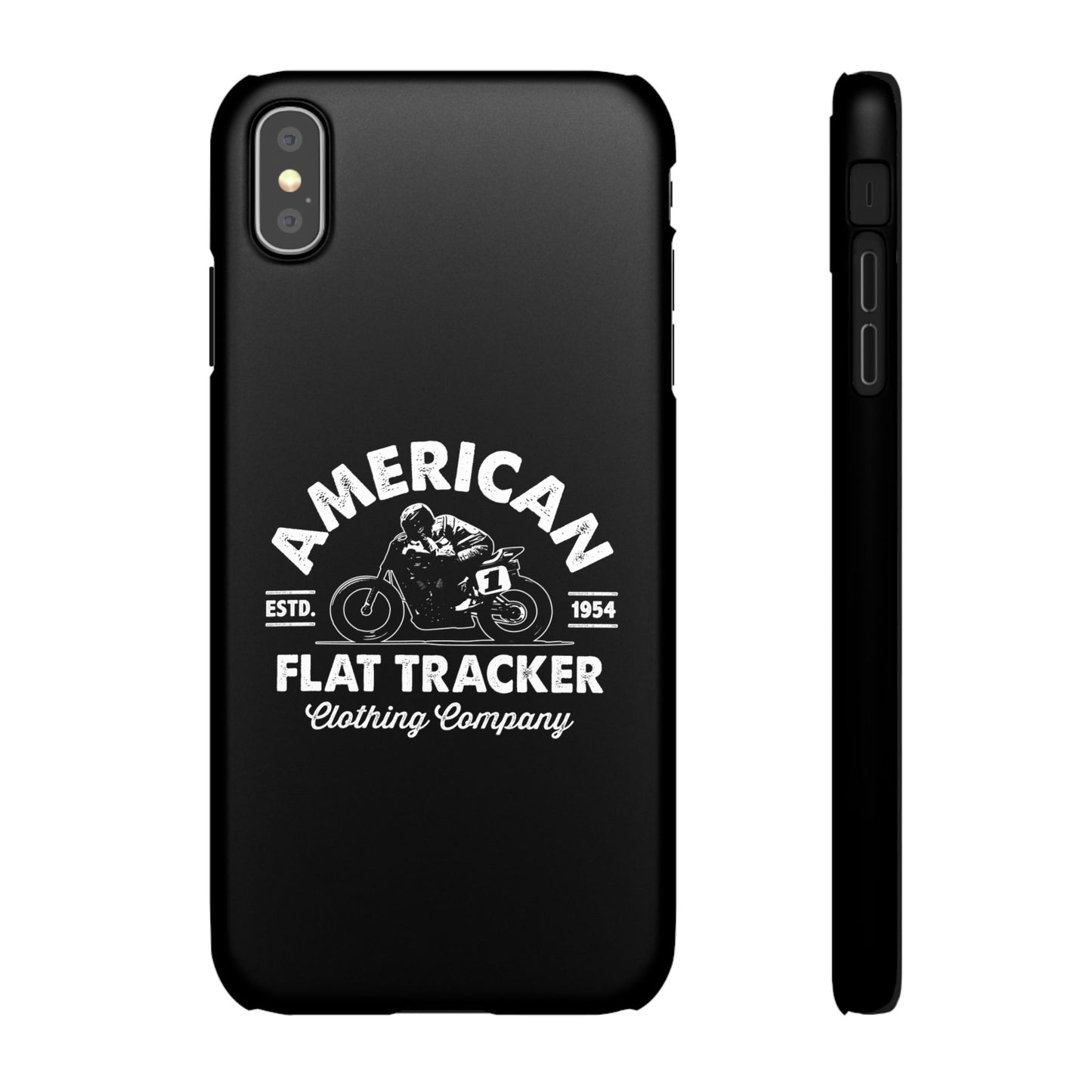 American Flat Tracker Crest Logo Black Snap Case (iPhone)