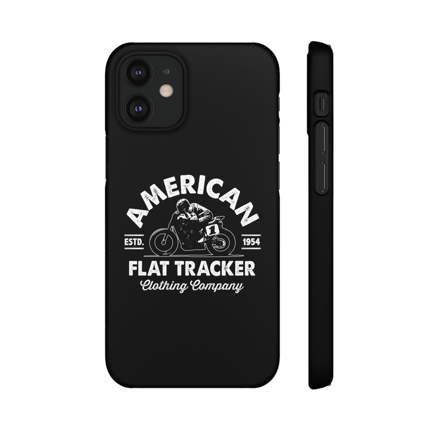 American Flat Tracker Crest Logo Black Snap Case (iPhone)