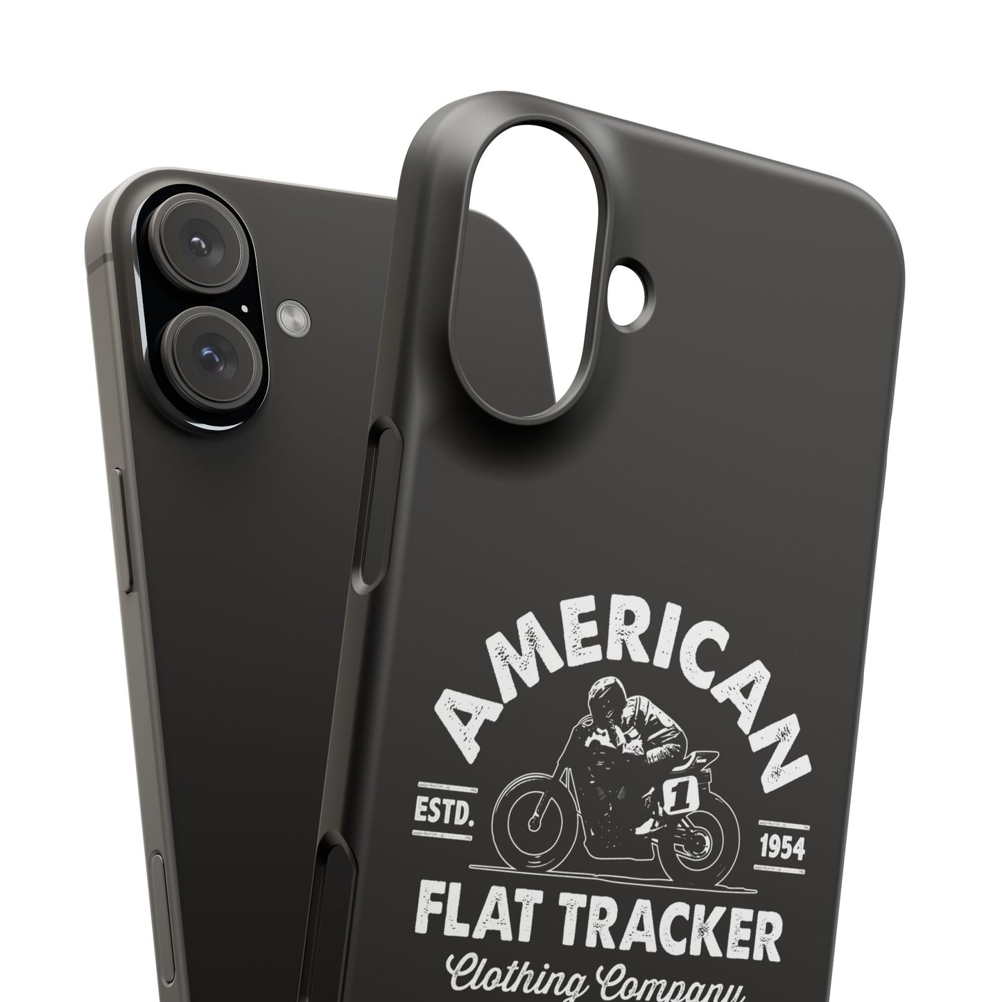 American Flat Tracker Crest Logo Black Snap Case (iPhone)